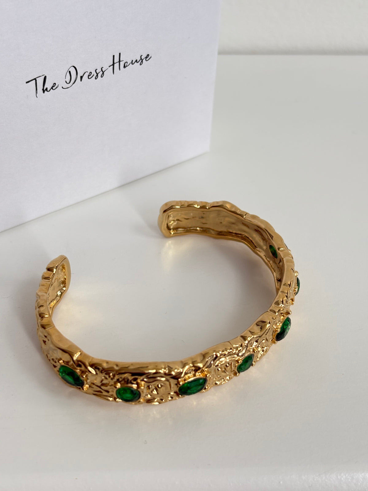 Tori - Gold Green Bangle