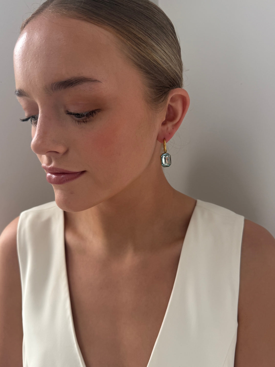Marla - Blue Turquoise Gold Earring