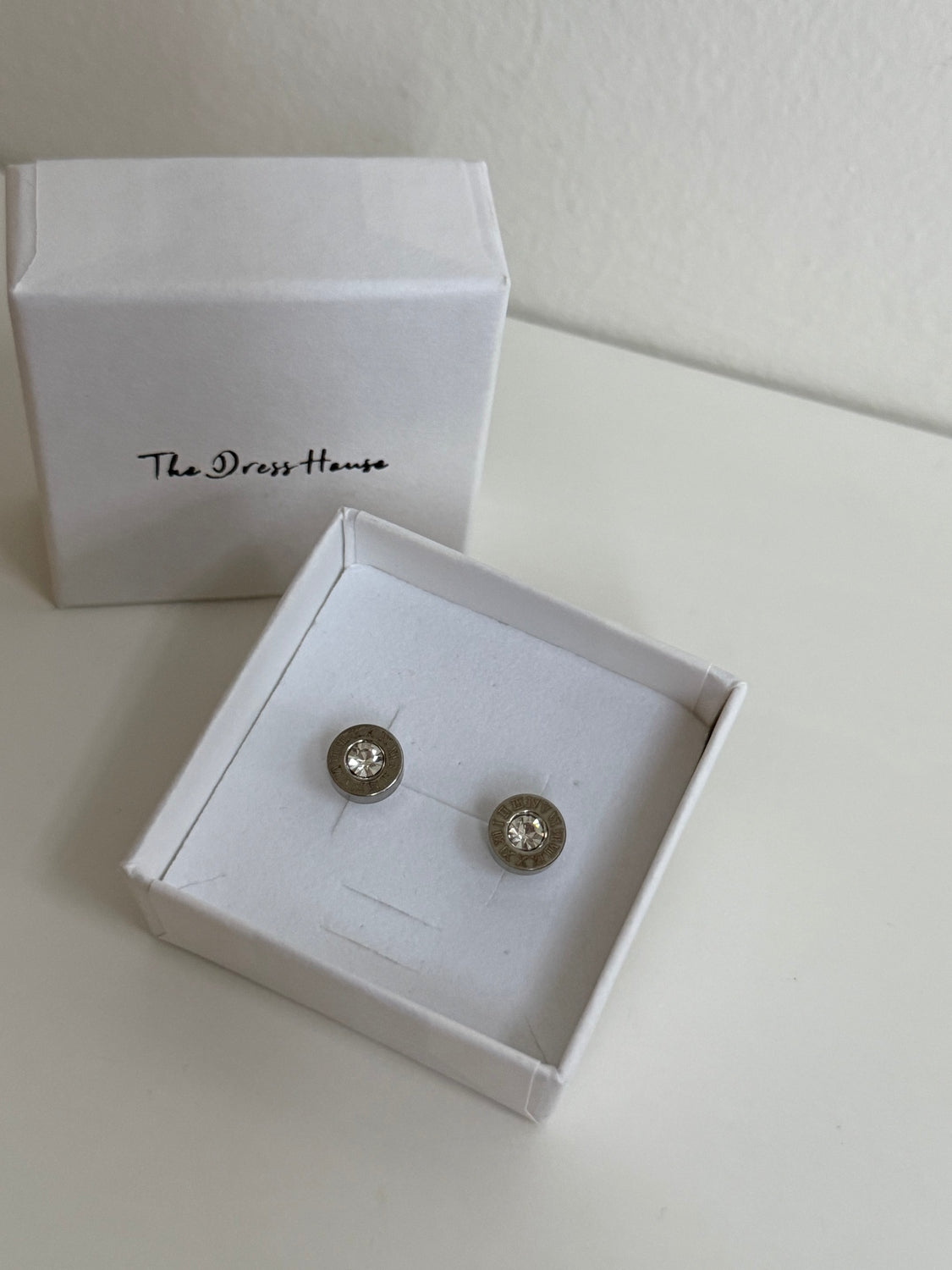 Silver Roman Numeral Stud Earring