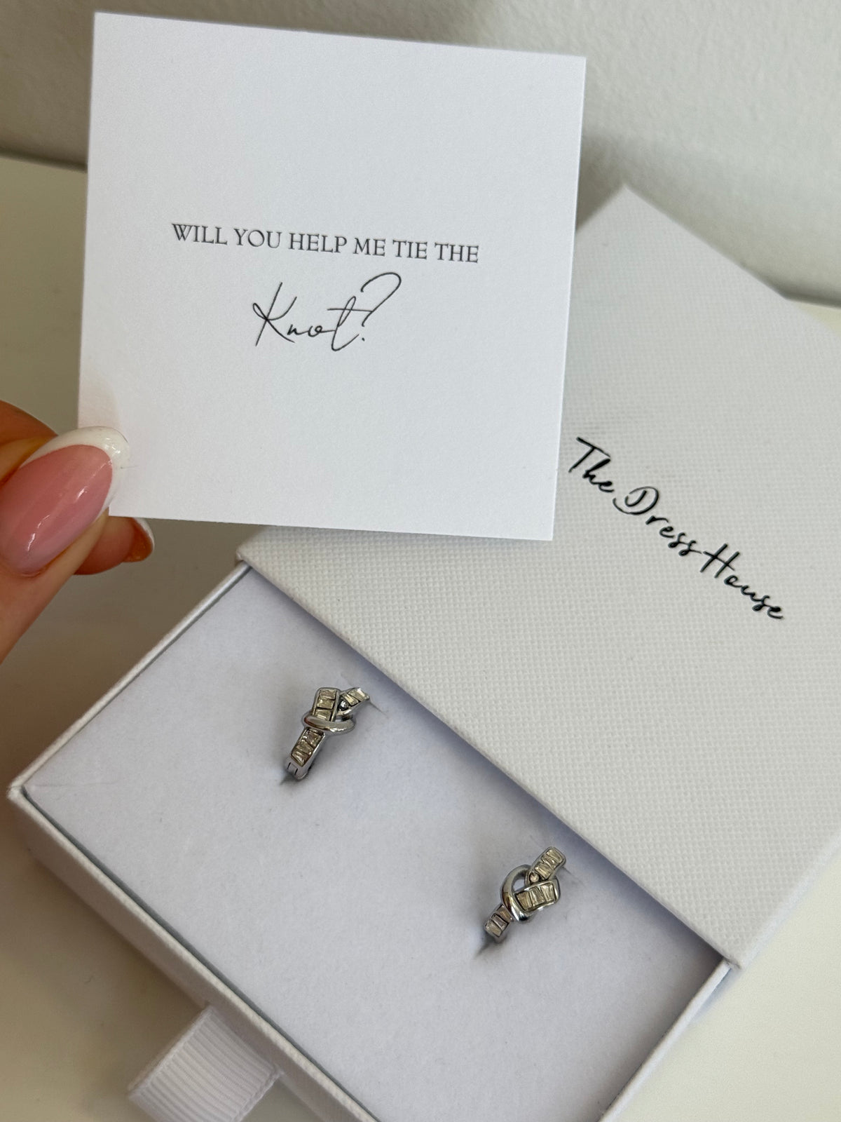 Amy - Silver Hoop Knot Earring