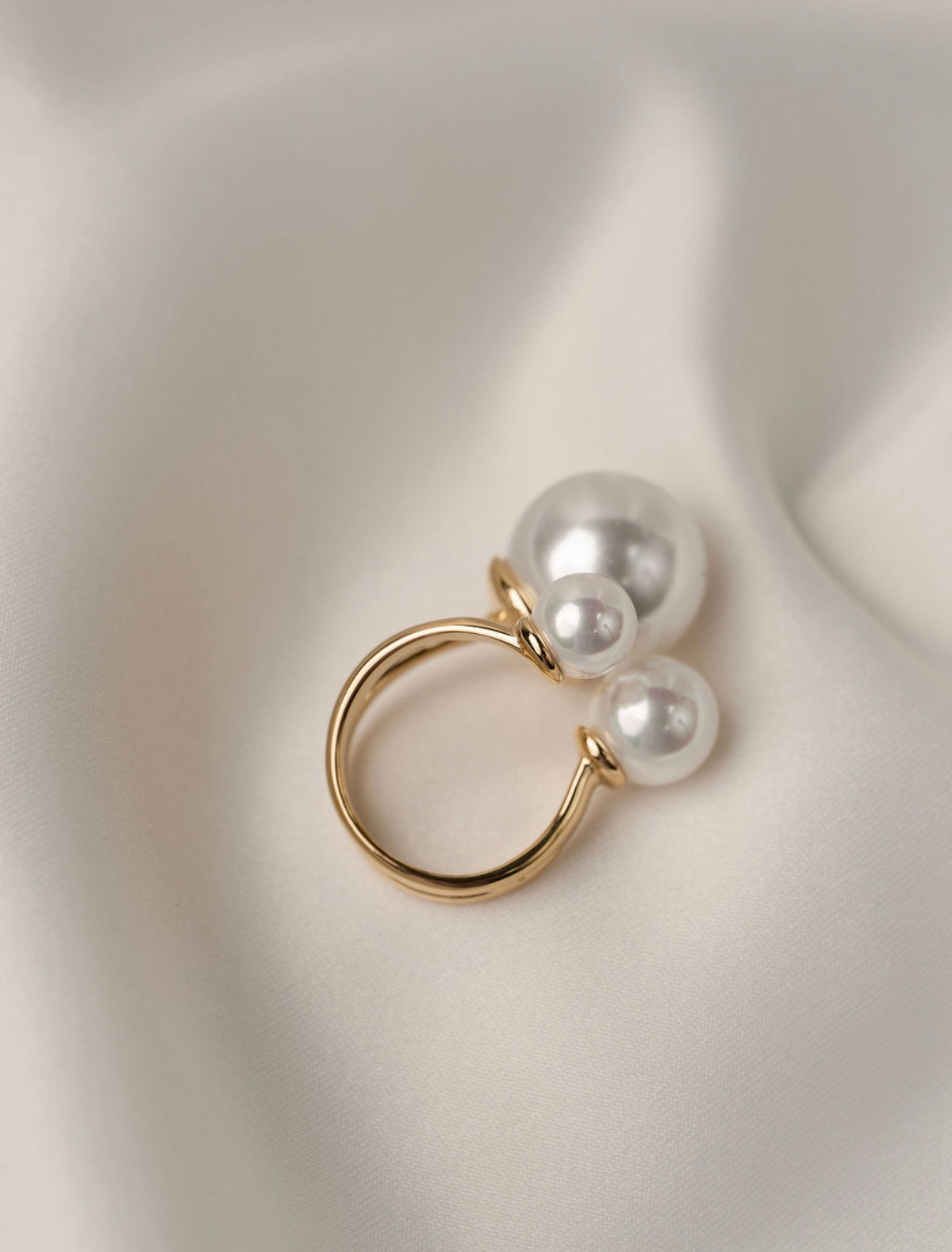 Stacy - Gold Pearl Ring
