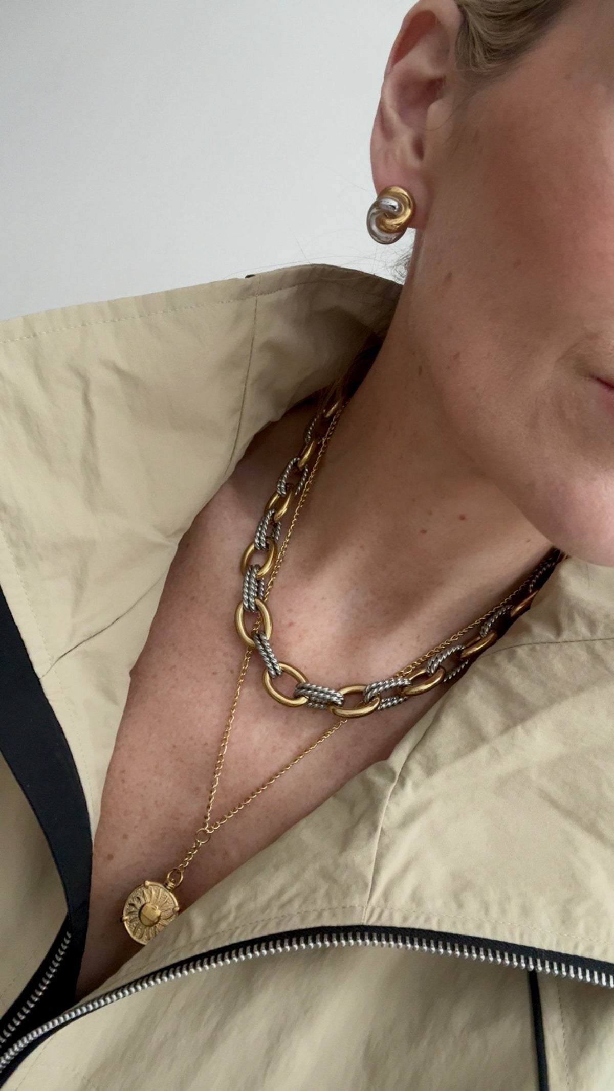 Izzy - Gold Silver Chunky Bracelet Necklace Set PREORDER 23/09