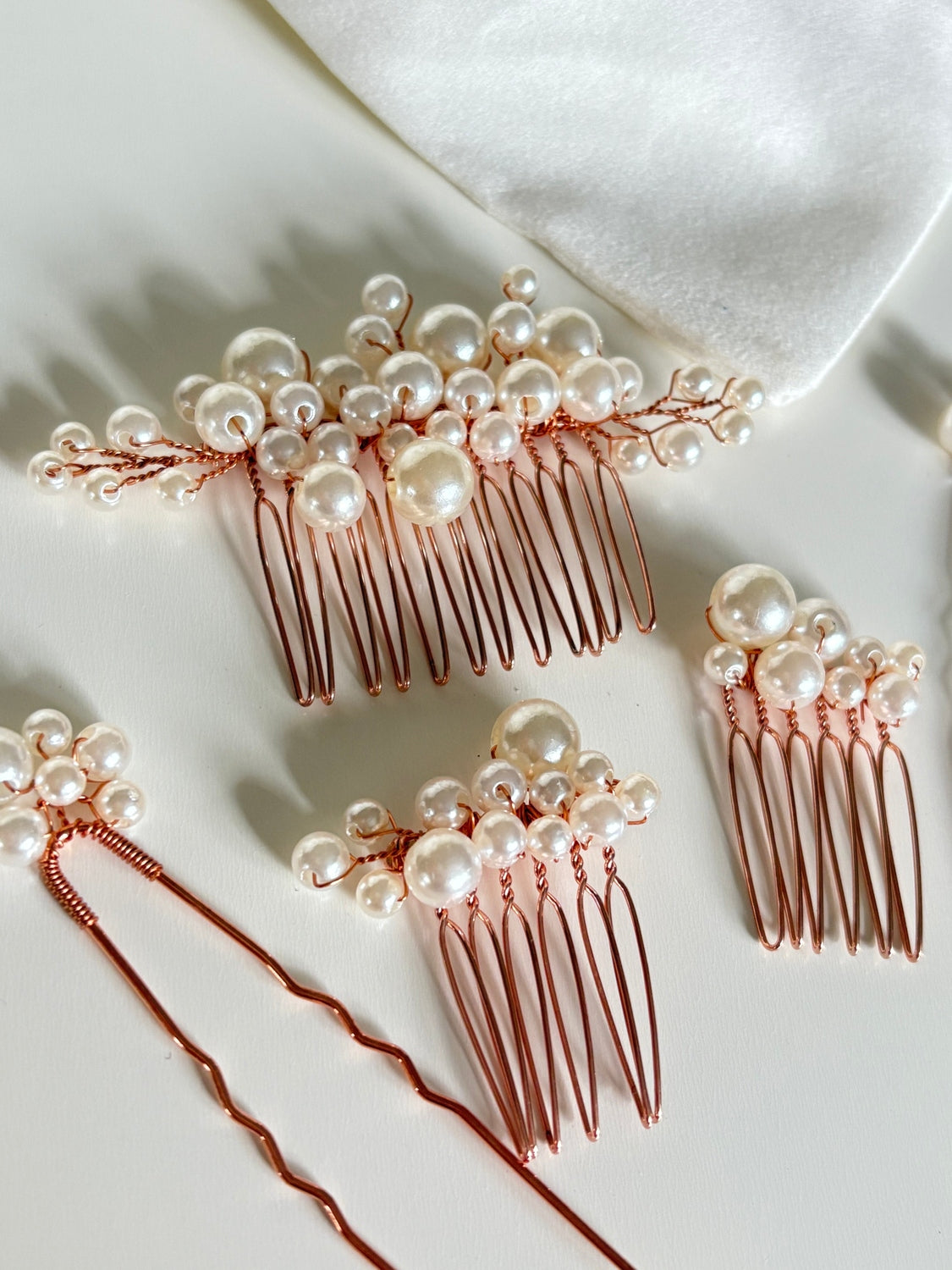 Ada - Rose Gold Pearl Hair Pins
