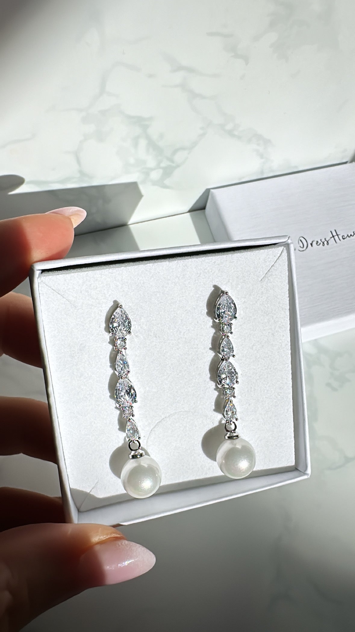 Alicia Silver Pearl Earring The Dress House