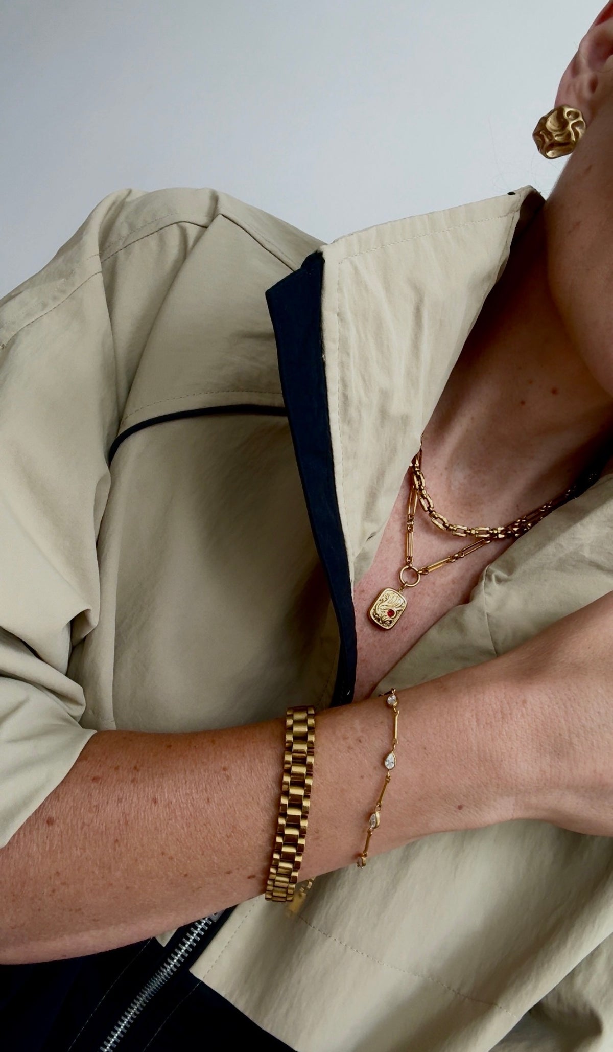 Tori - Gold Ruby Necklace