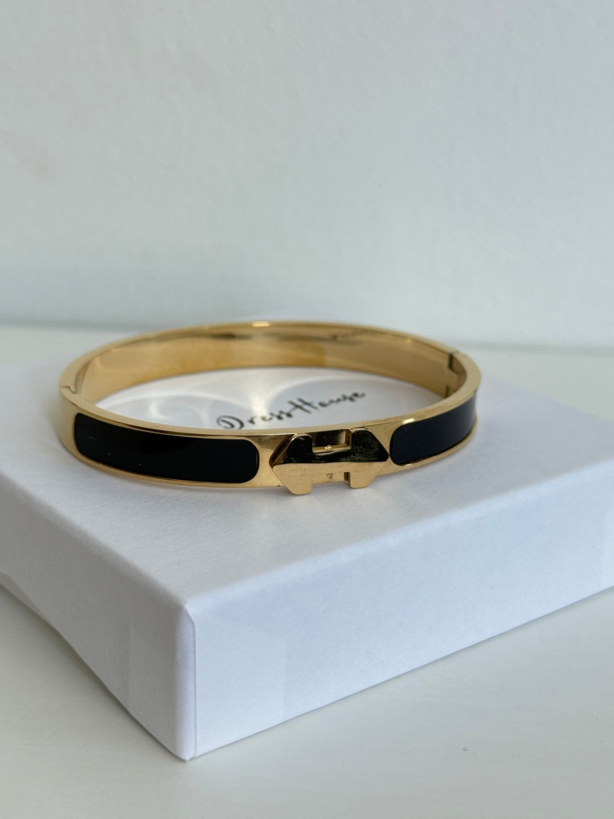 Hailie - Black Gold Bangle Bracelet