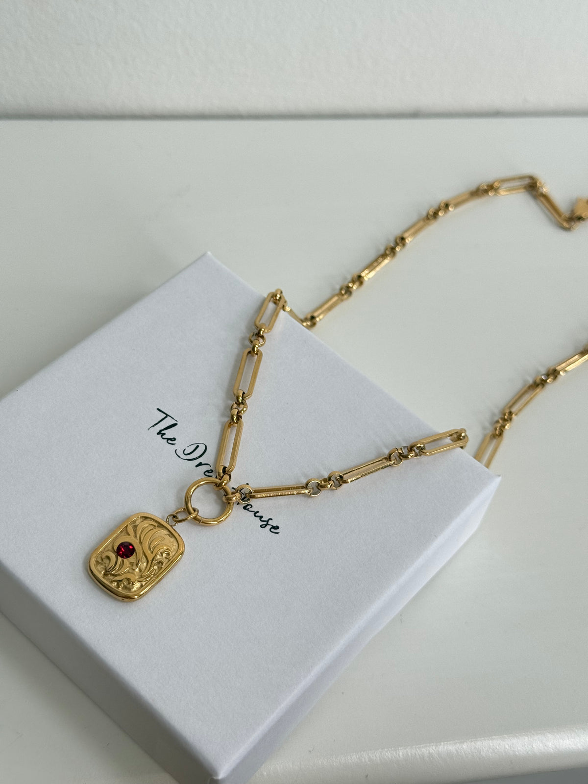 Tori - Gold Ruby Necklace