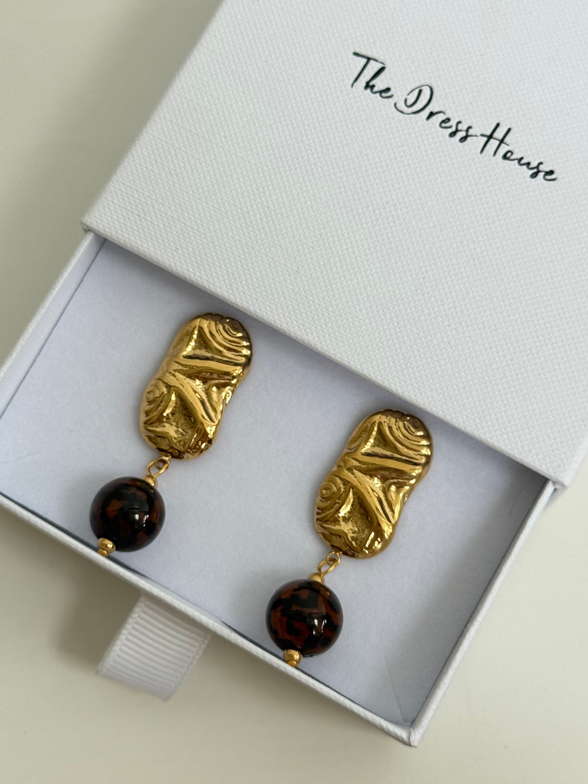 Lisa - Gold Brown Earring