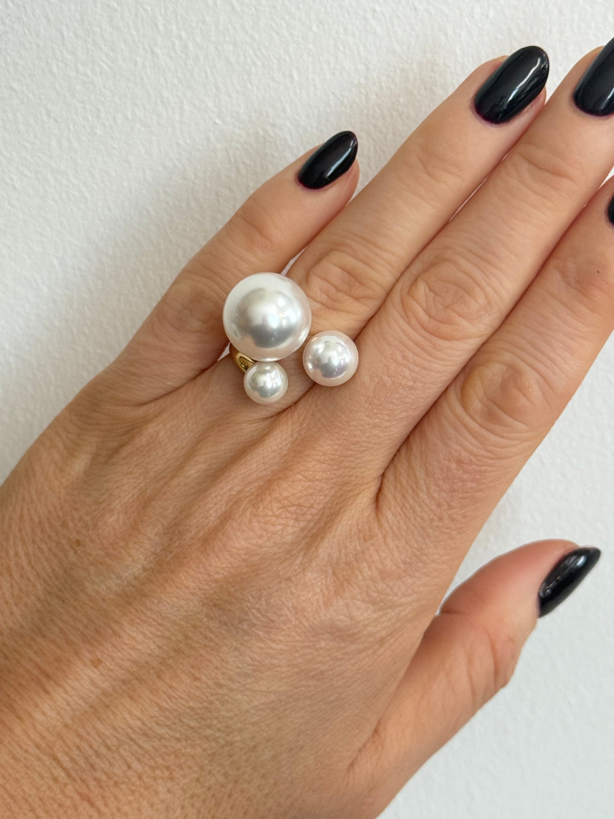 Stacy - Gold Pearl Ring