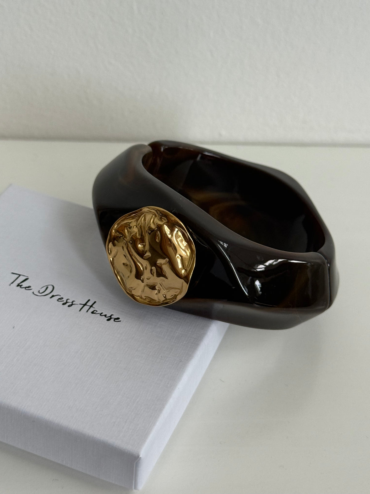 Emily - Chocolate Brown Gold Bangle