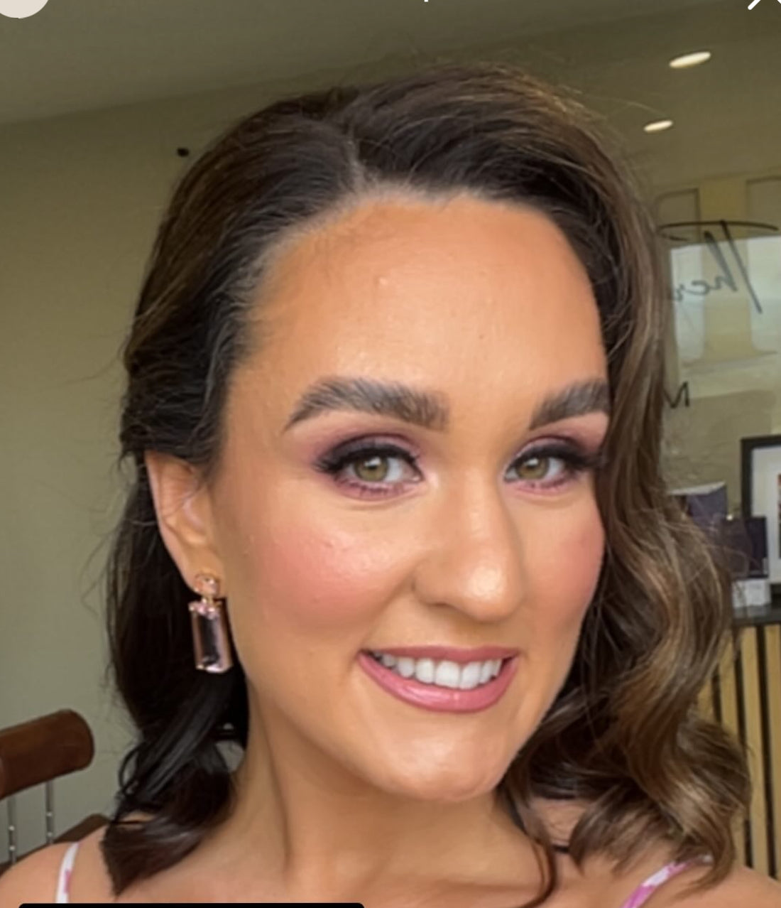 Leeza - Gold Pink Earring