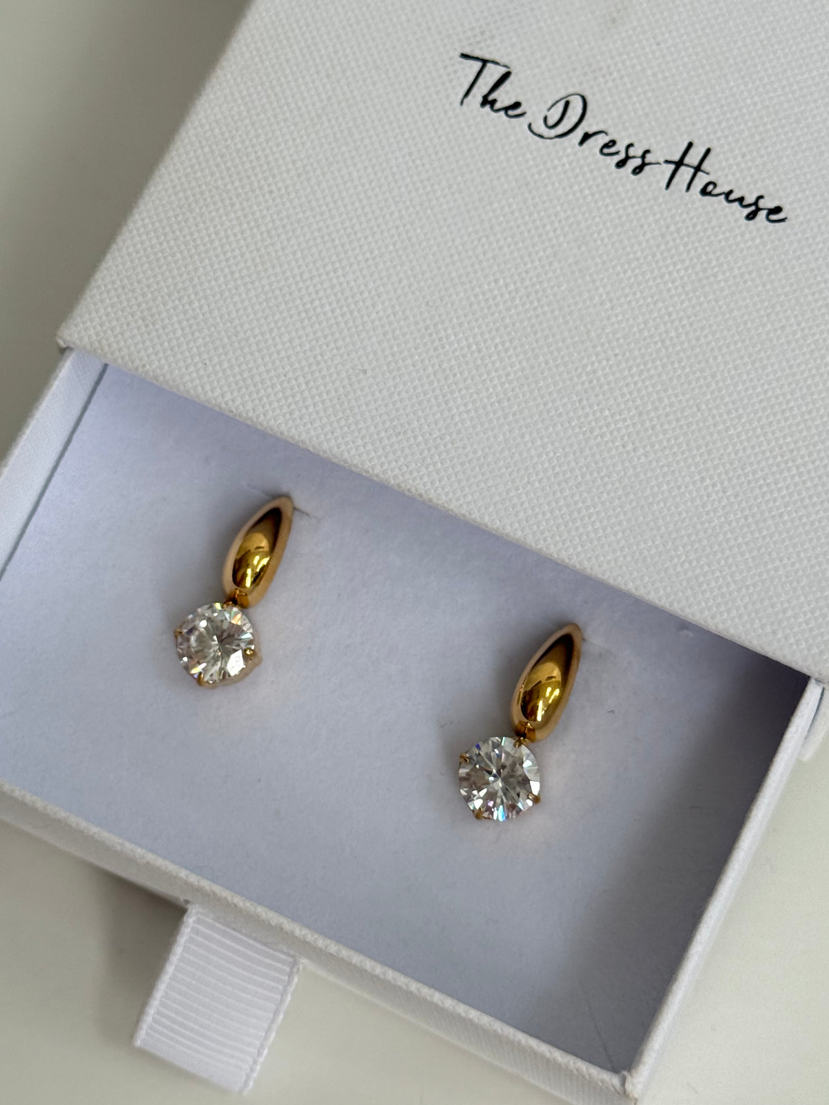 Celine - Gold Diamanté Earring