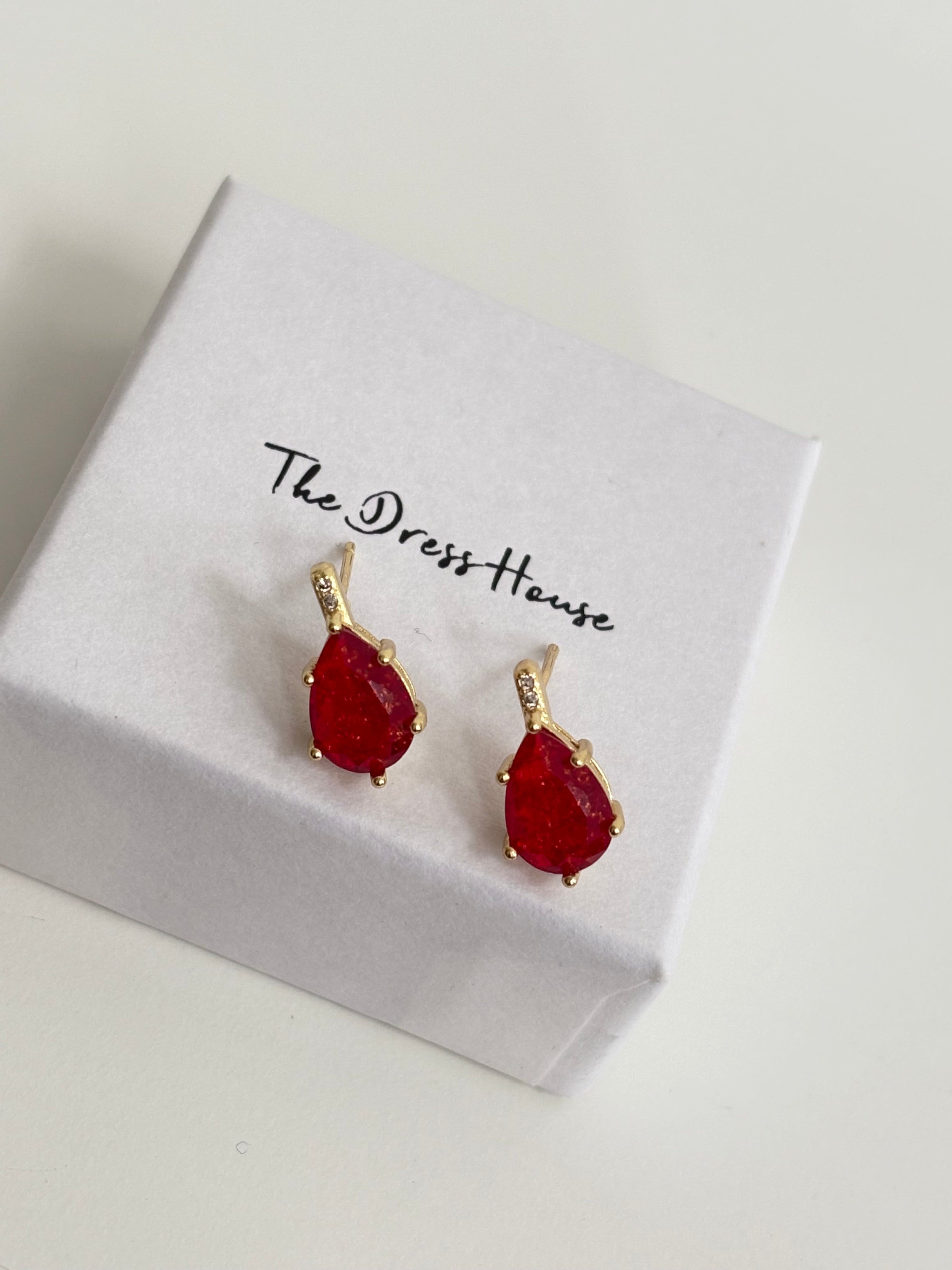 Charley - Red Gold Stud Earring The Dress House Charley - Red Gold Stud Earring The Dress House