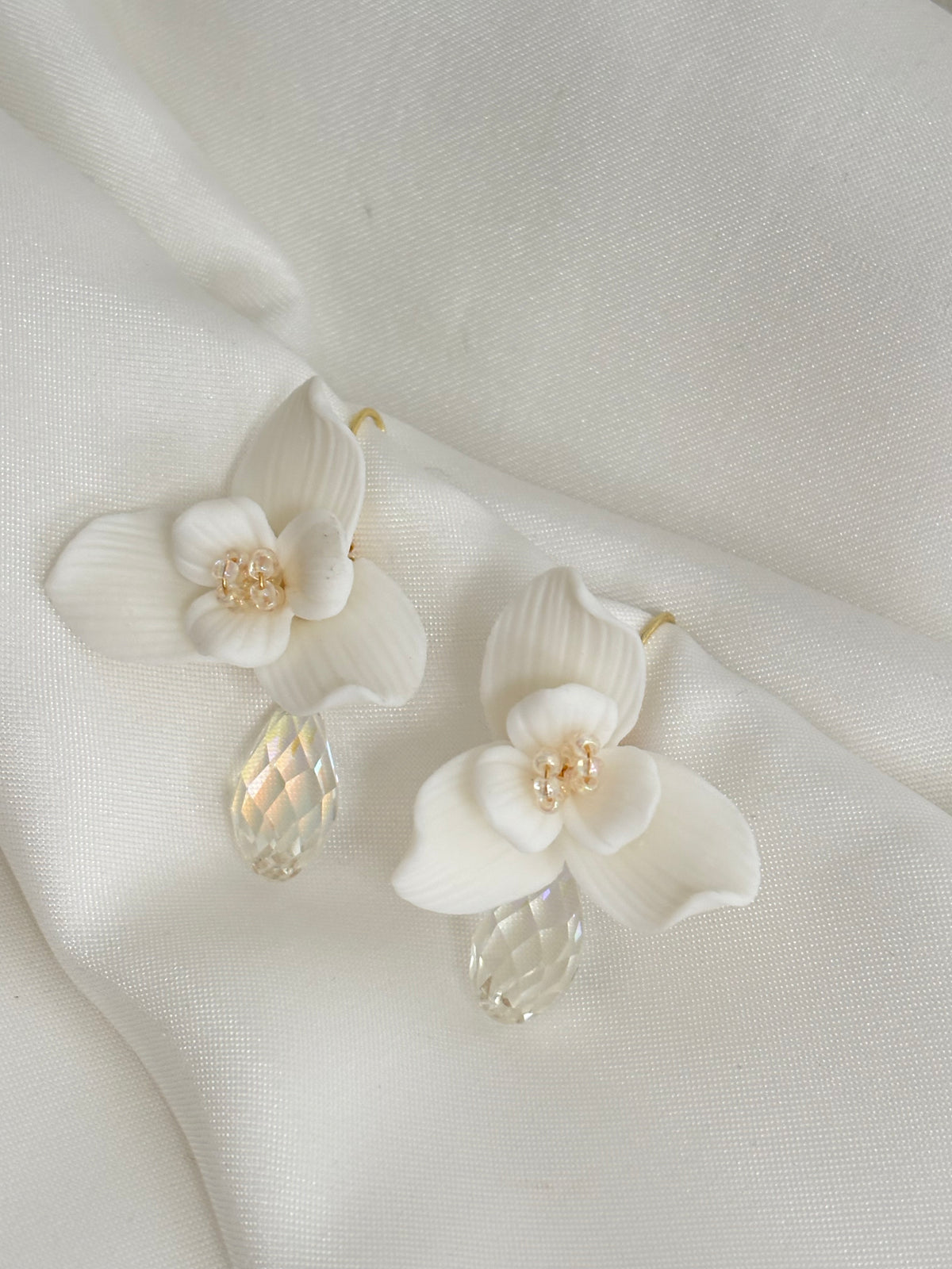 Ruth - Gold Ceramic Earring