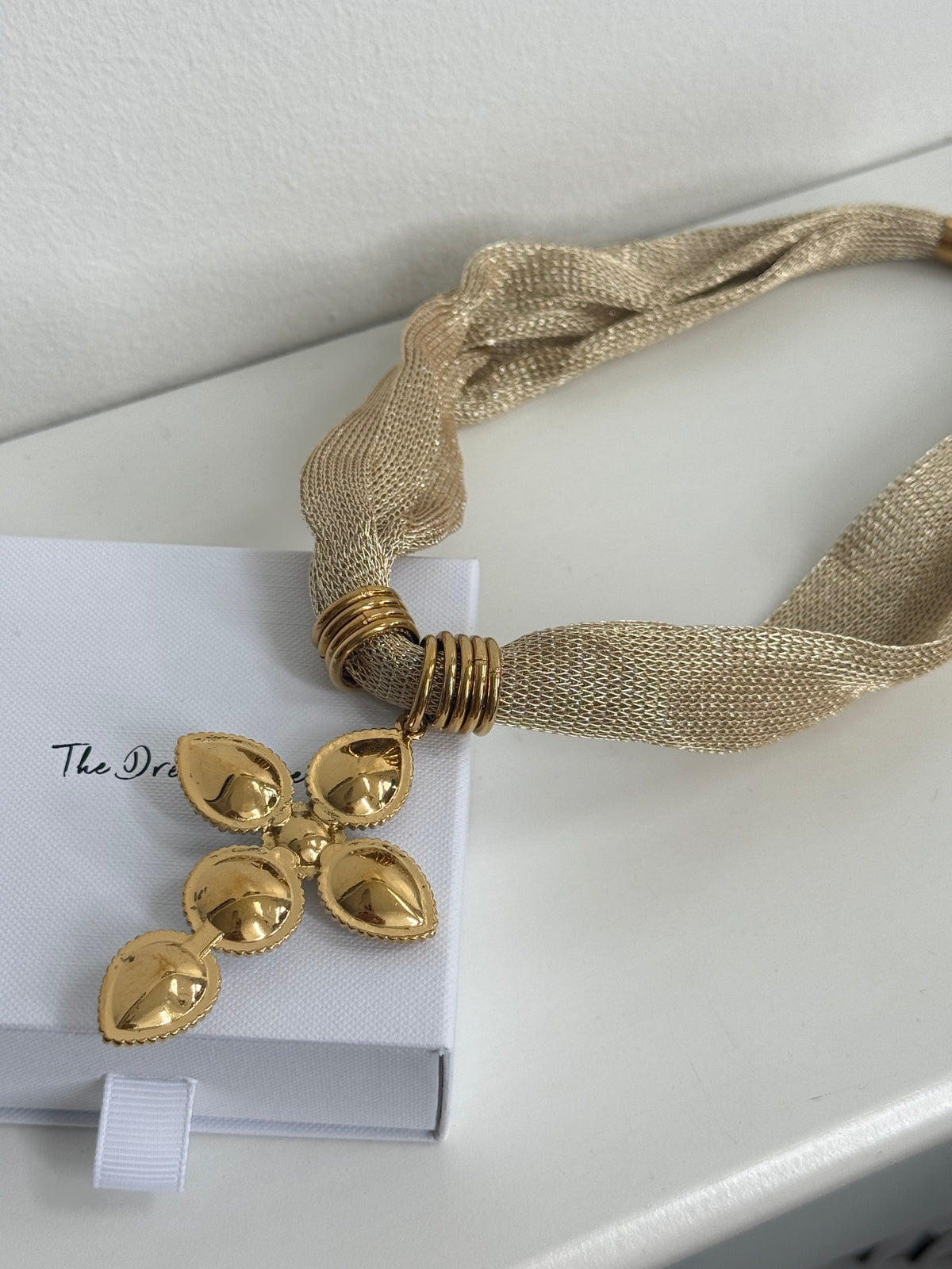 Kelly - Gold ReversibleCross Necklace