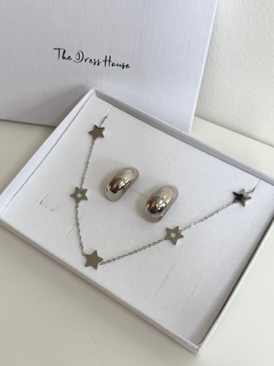 Christmas Gift Set 5 - Silver Earring Necklace