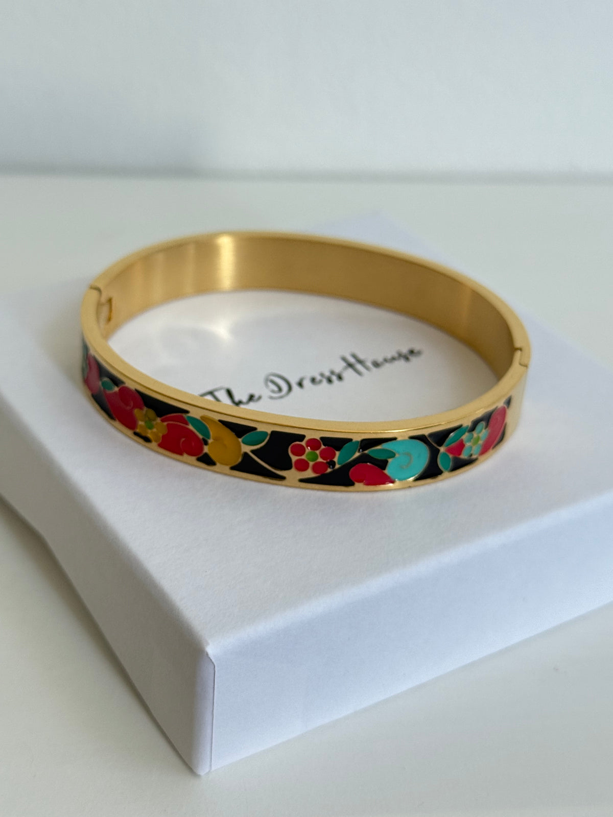 Rebekah - Red Black Gold Bangle