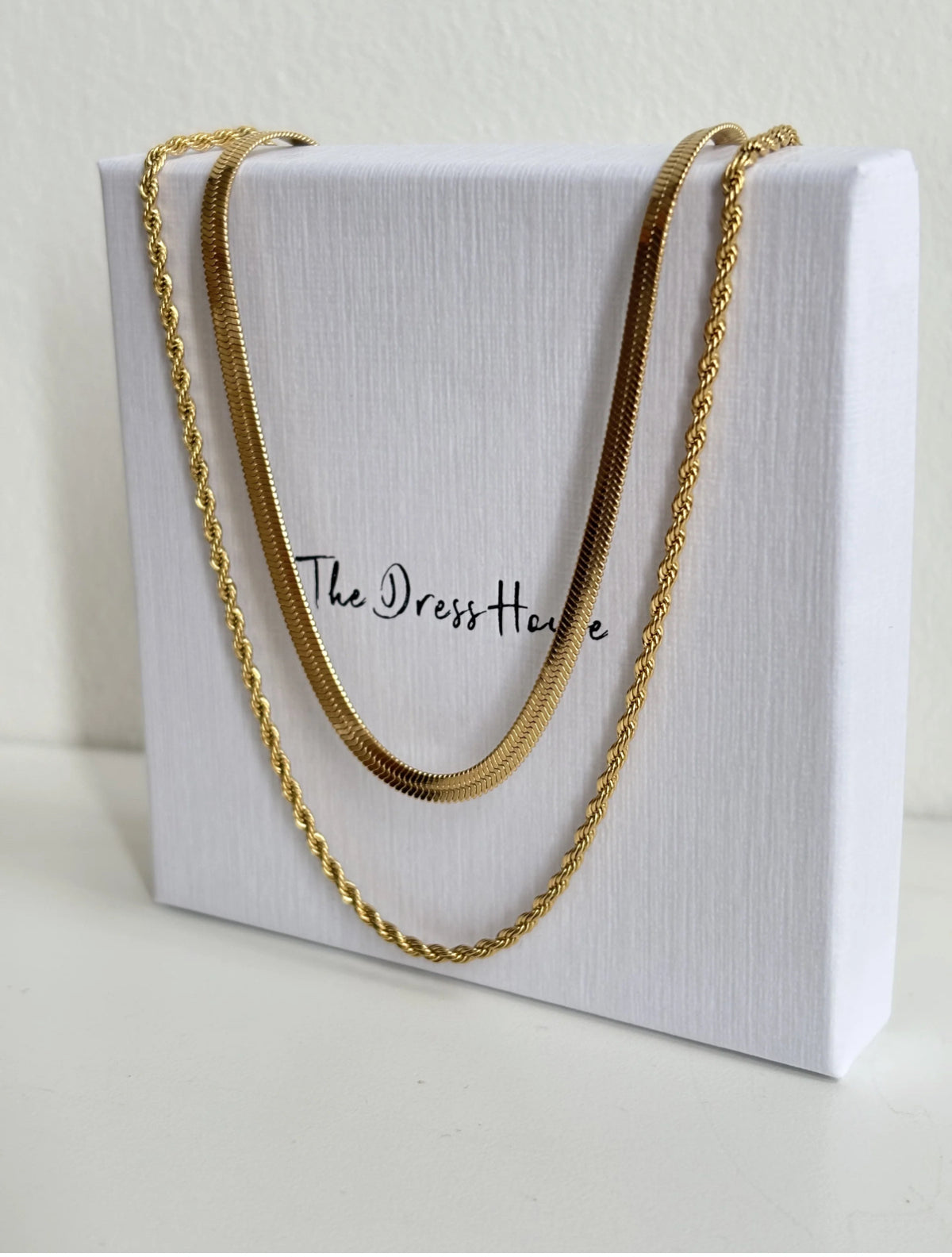 Gold Essentials Set - Bangle Earrings Necklace Ring