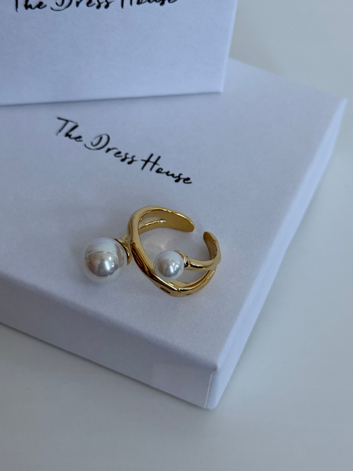 Kim - Gold Pearl Ring