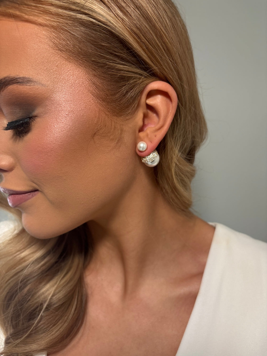 Matilda - Gold Pearl Earring
