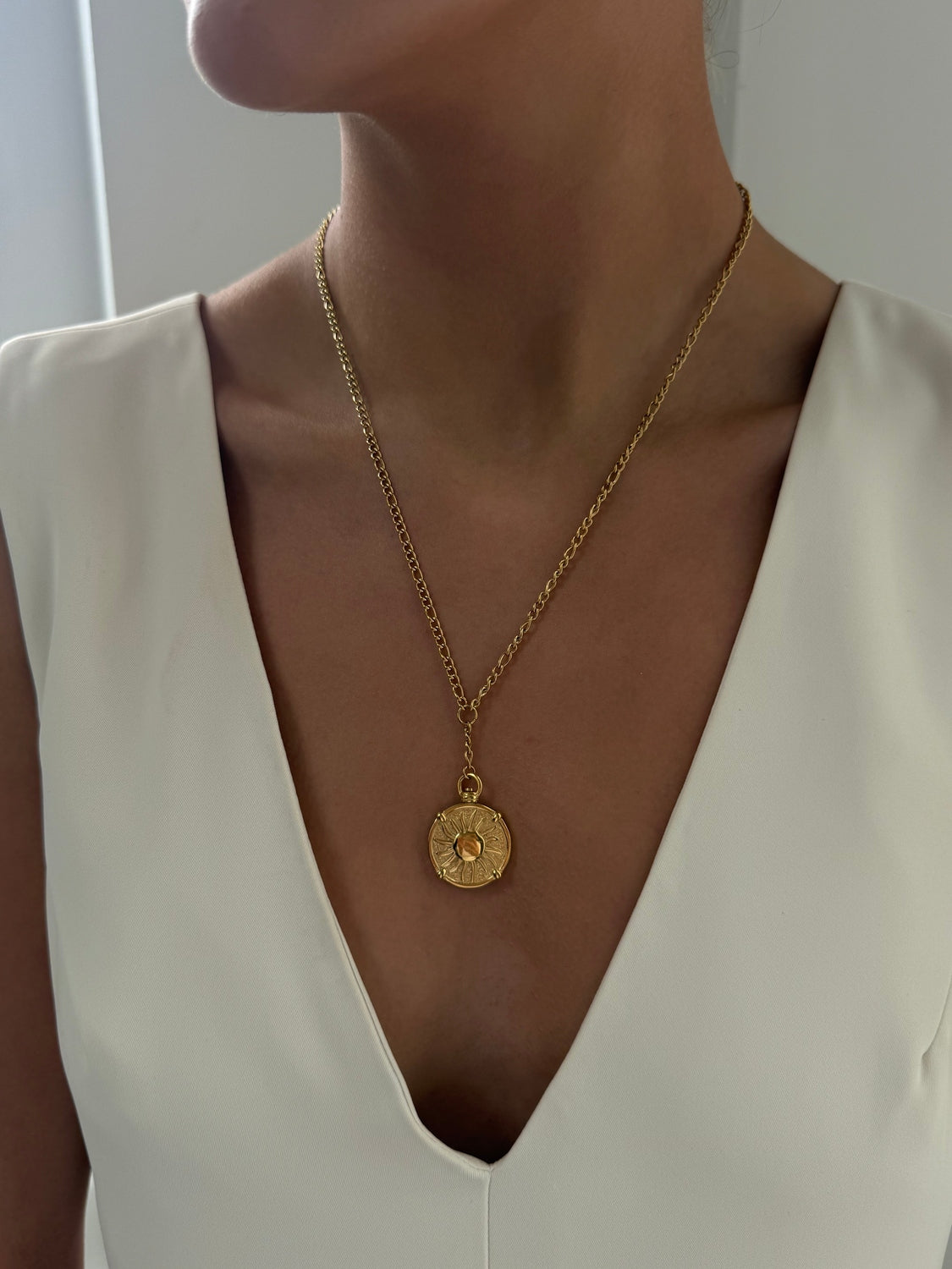 Kelly - Gold Silver Reversible Necklace