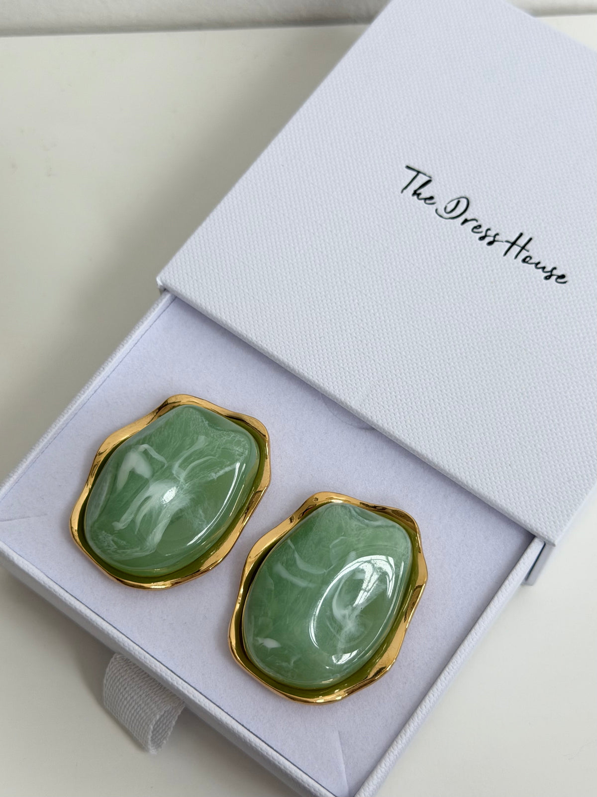 Matilda - Green Gold Earring