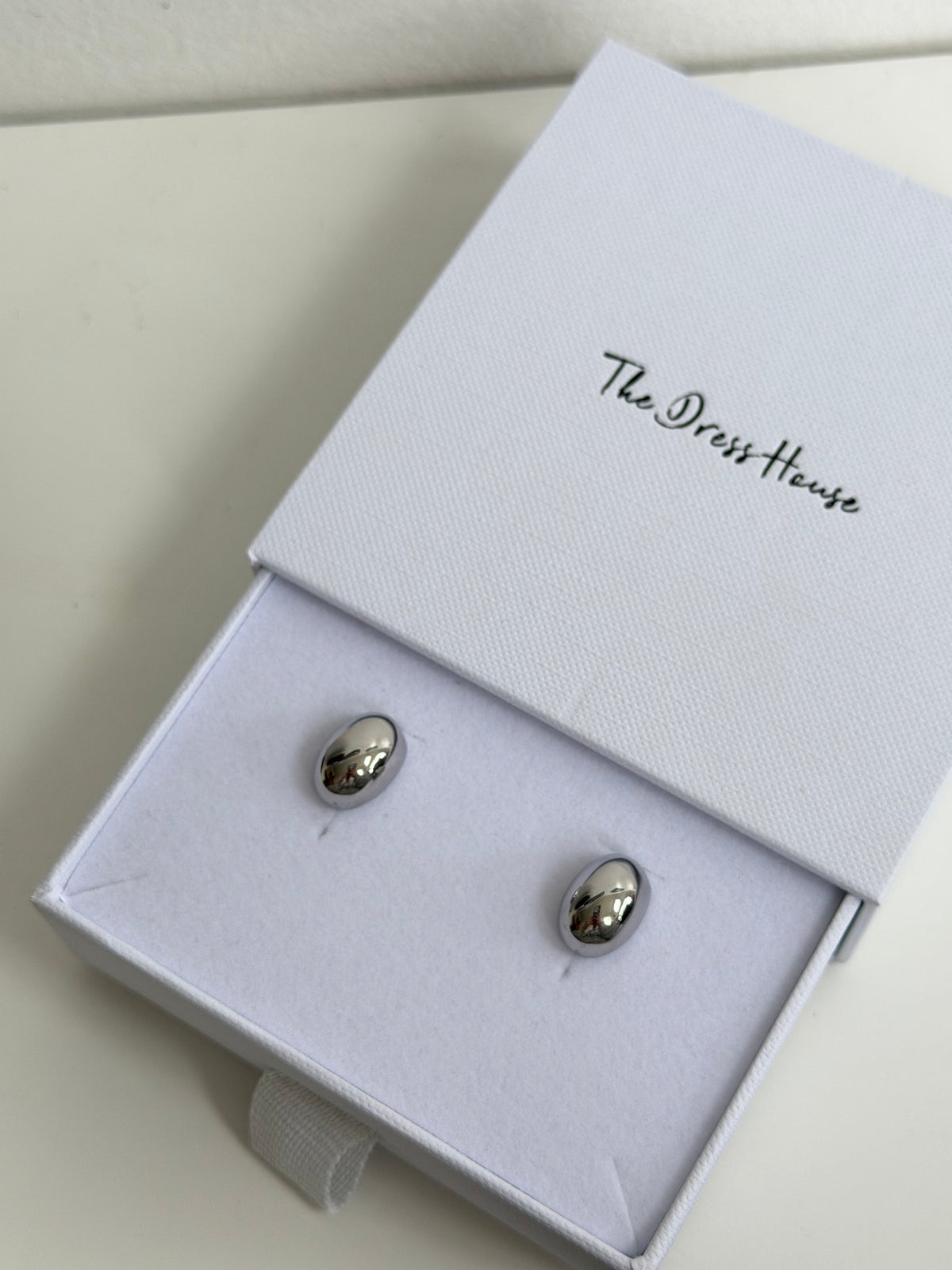 Ada - Small Silver Dome Stud Earring