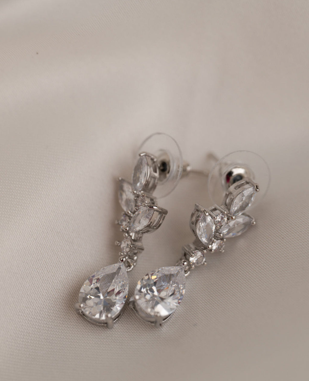Tiffany - Silver Diamanté Earring