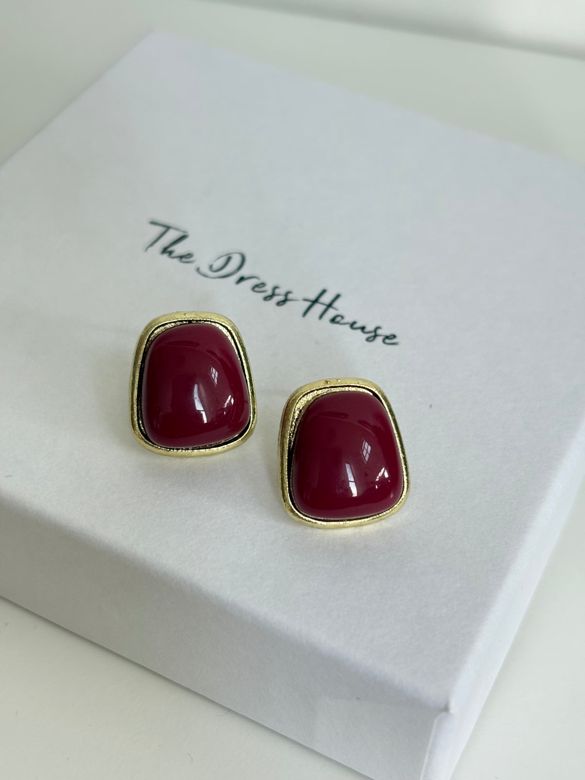 Anthea - Wine Red Earring