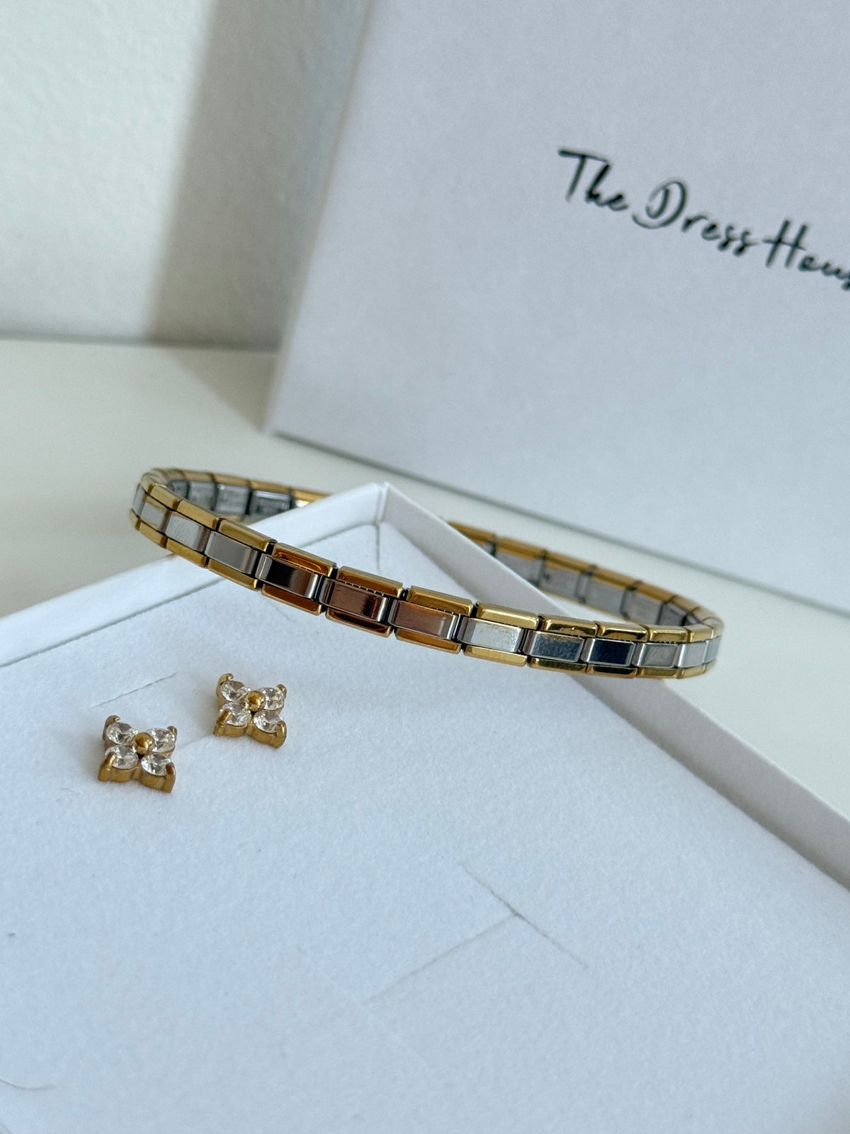 Christmas Gift Set 8 - Gold Silver Bangle Earring