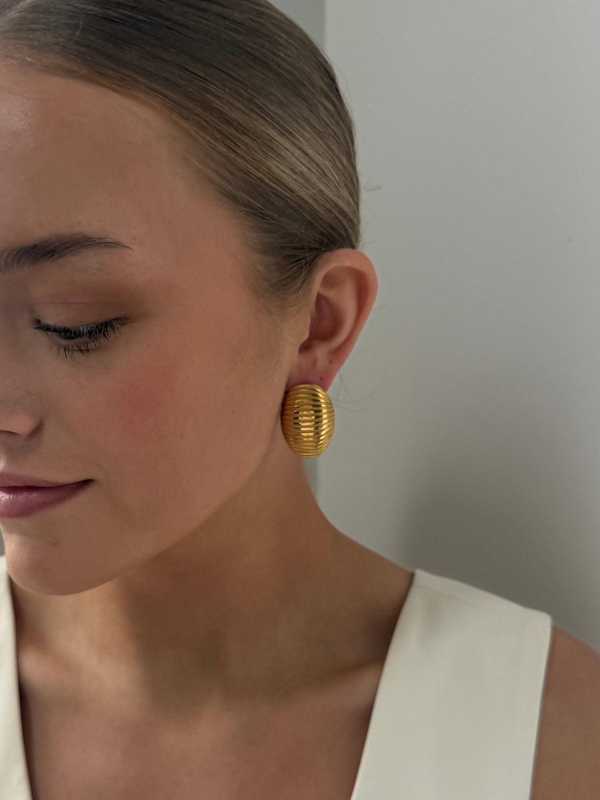 Dominique - Gold Statement Earring