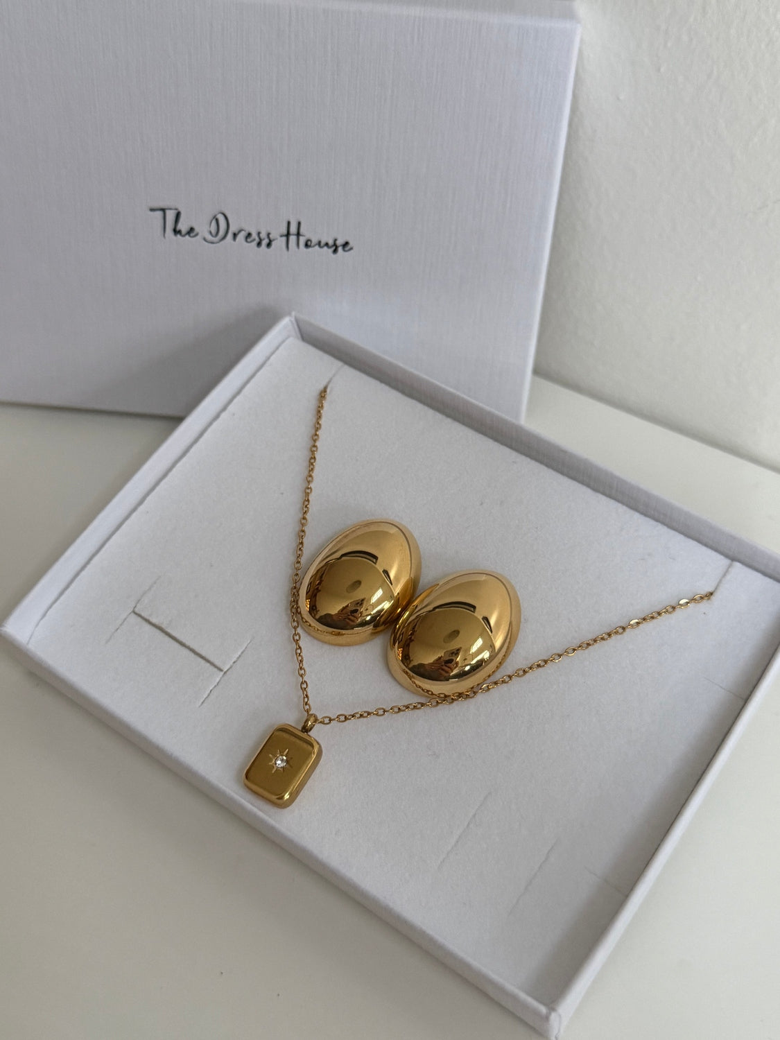 Christmas Gift Set 6 - Gold Earring Necklace