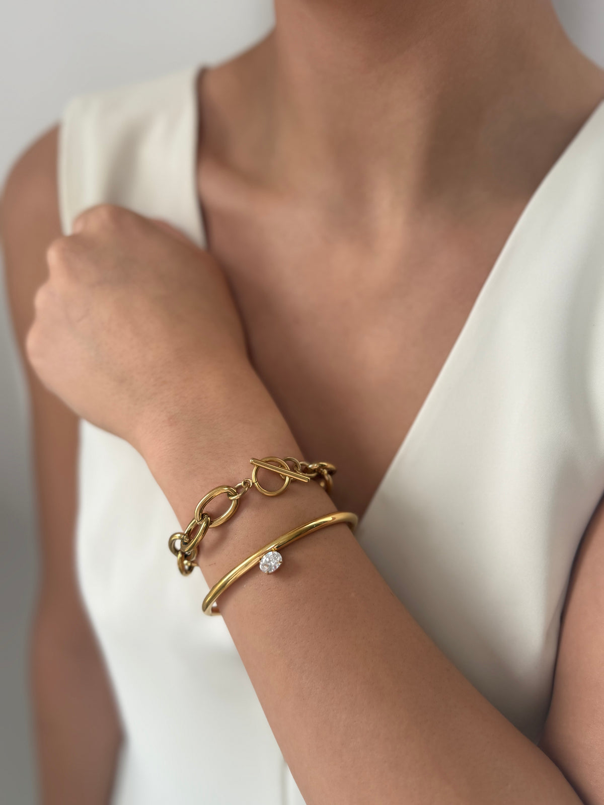 Mila - Gold Bangle Bracelet