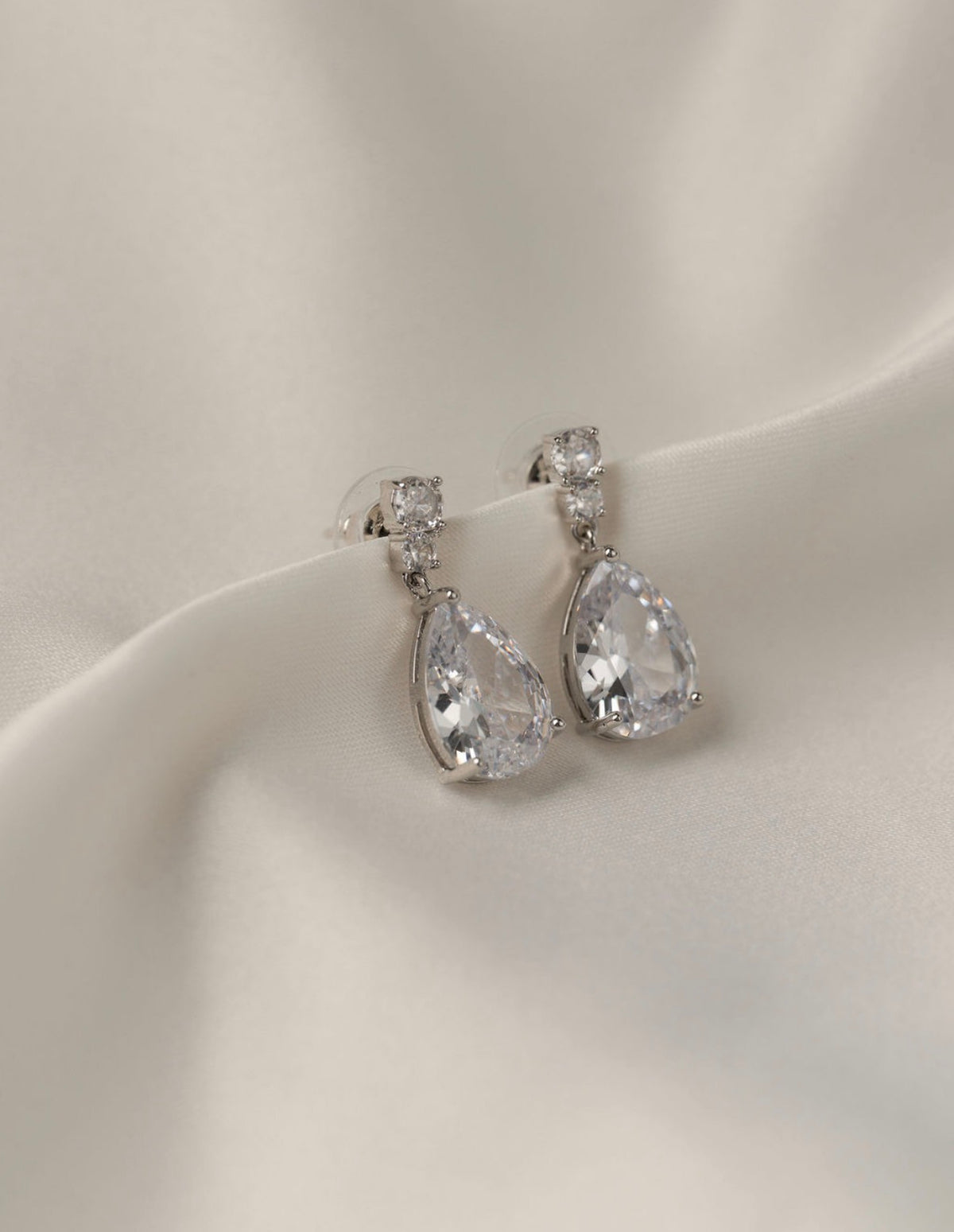 Julia - Silver Diamanté Earring