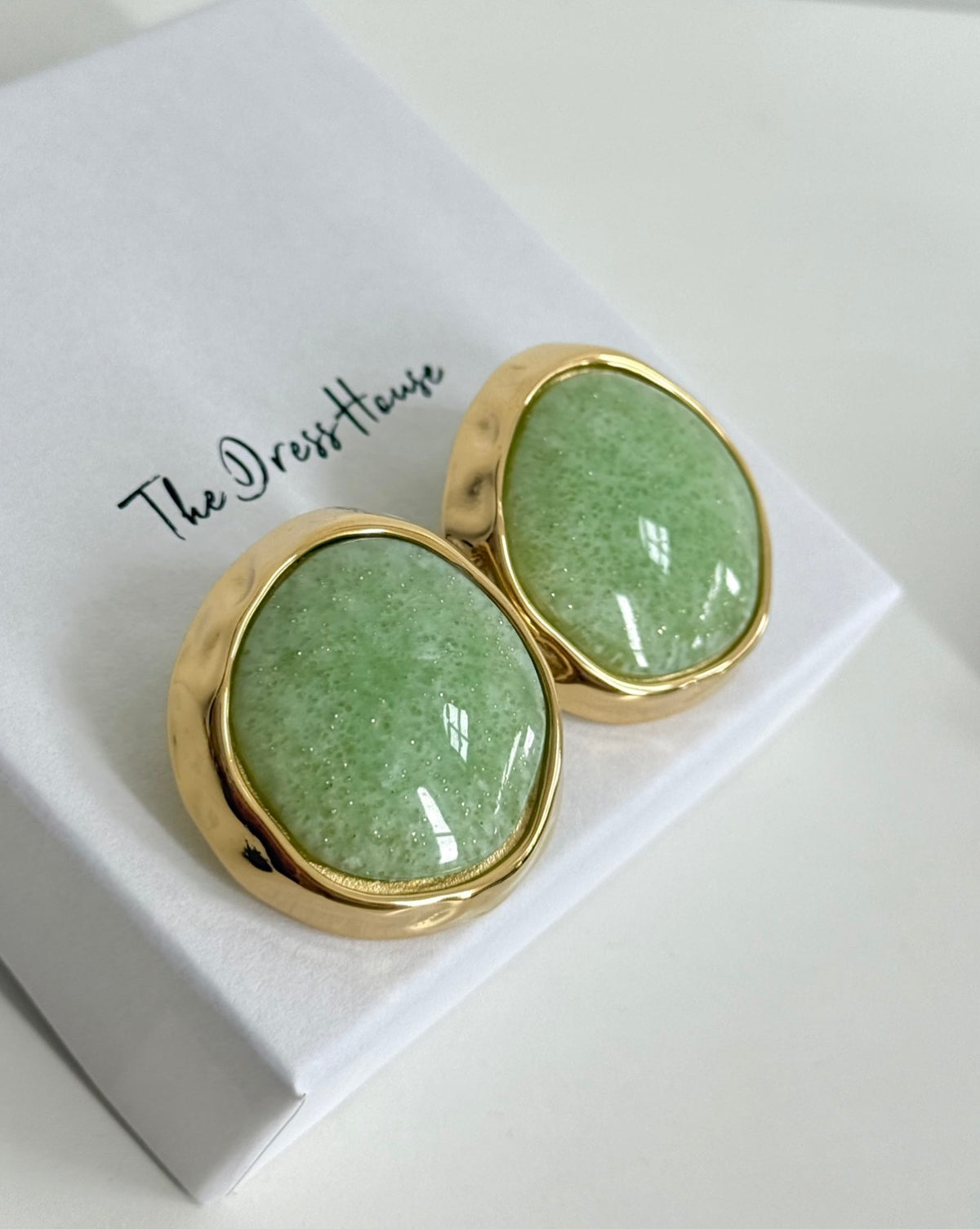 Cecilia - Gold Green Earring