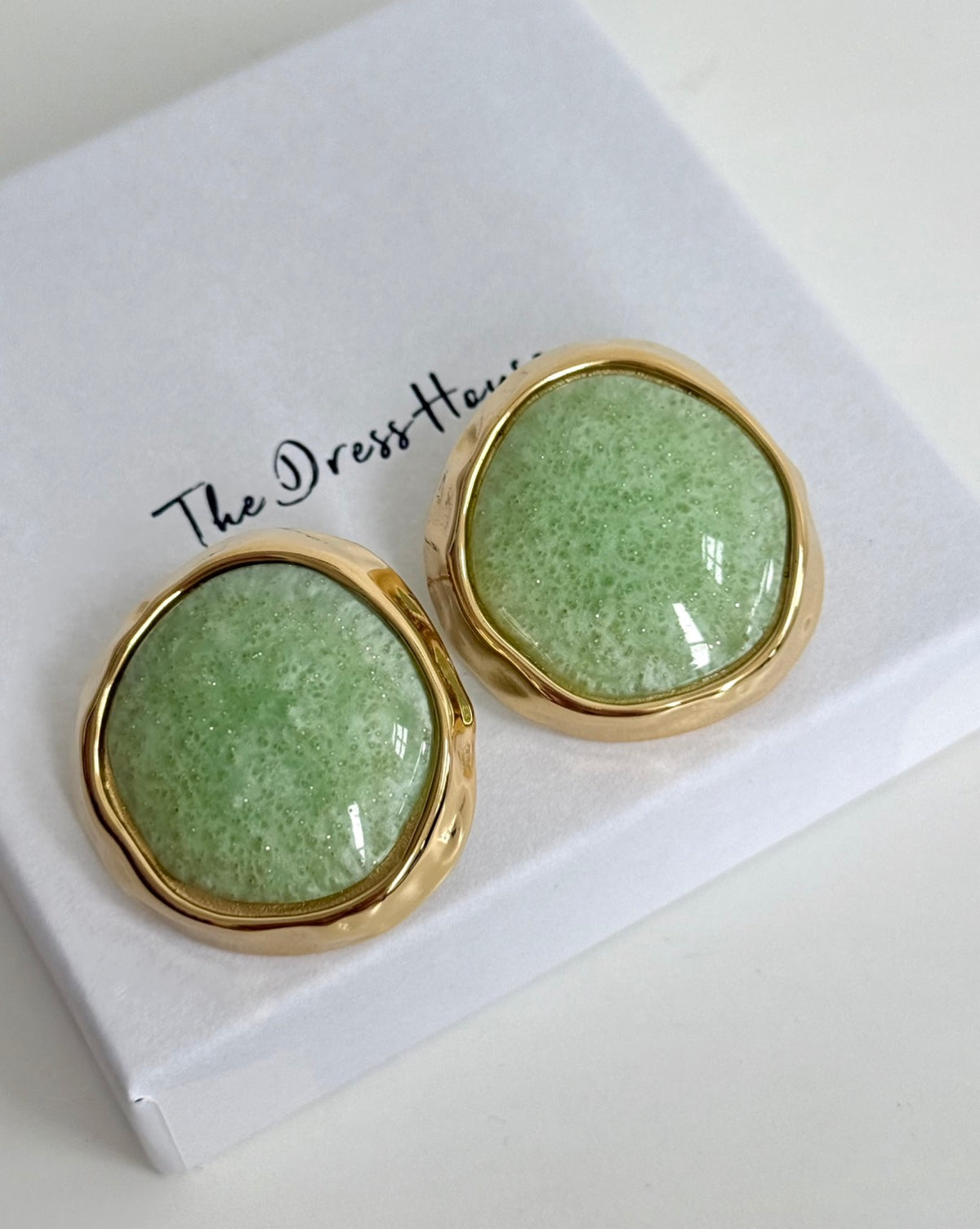 Cecilia - Gold Green Earring