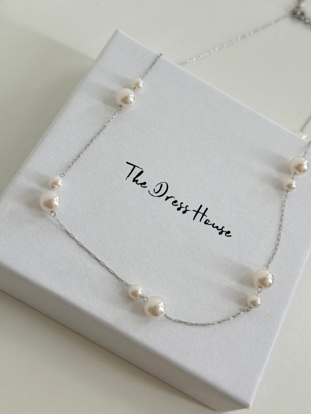 Daisy - Silver Pearl Bracelet Necklace Set
