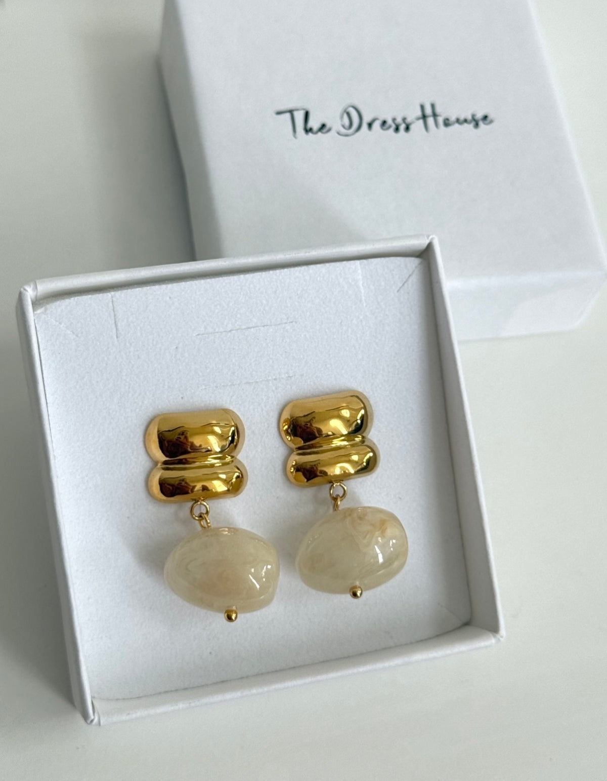 Kate - Gold Cream Earring
