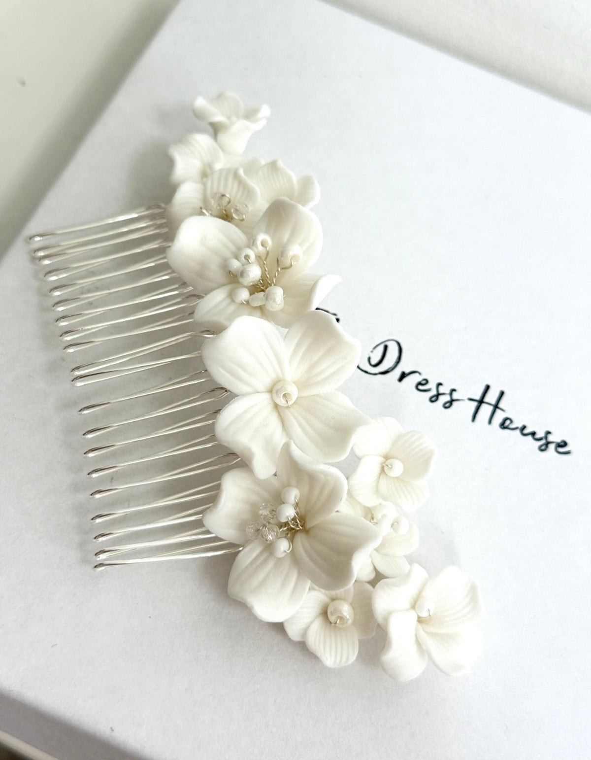 Ellie - Ceramic Bridal Hair Comb