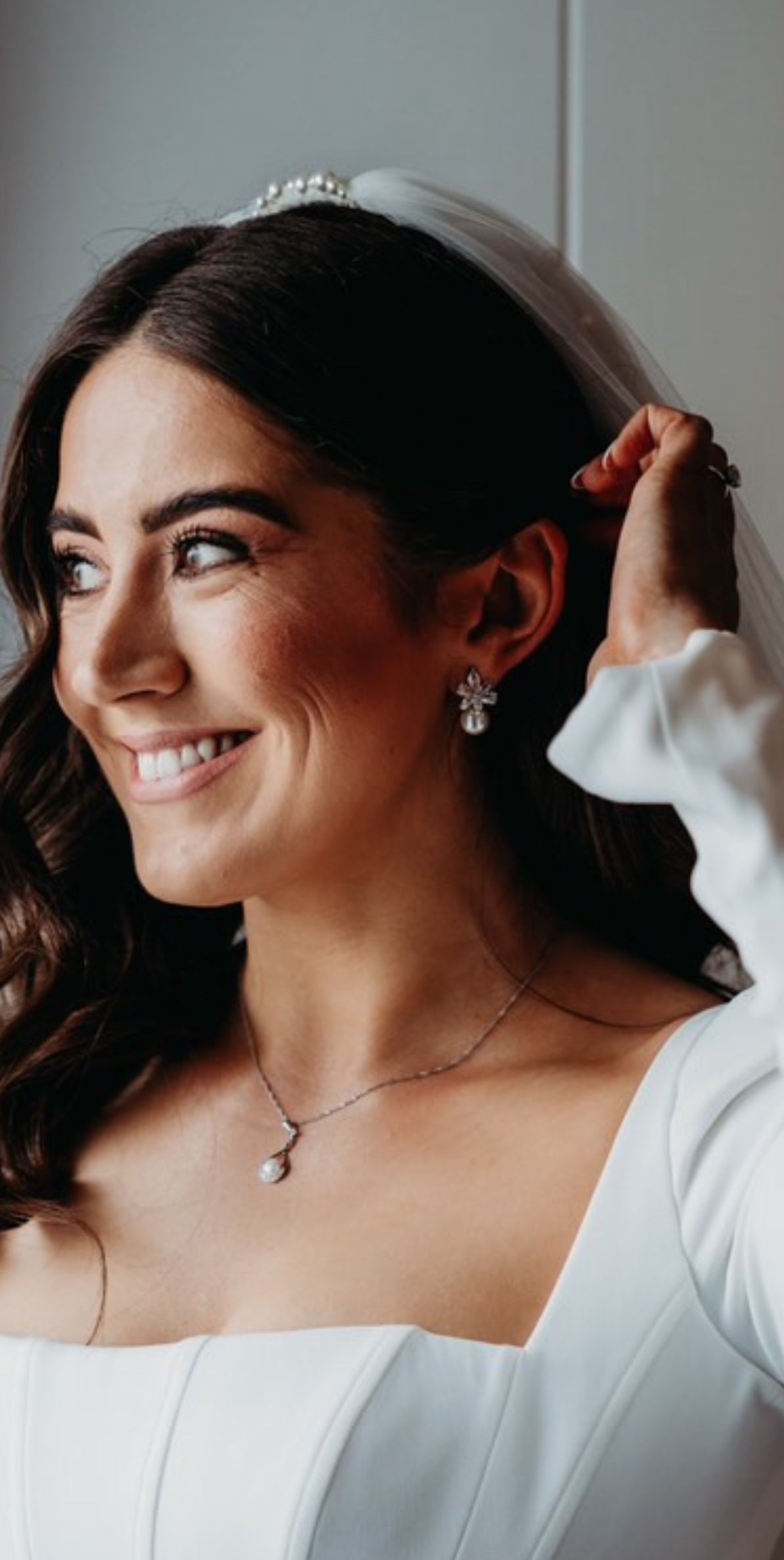 Verona - Silver Pearl Earring