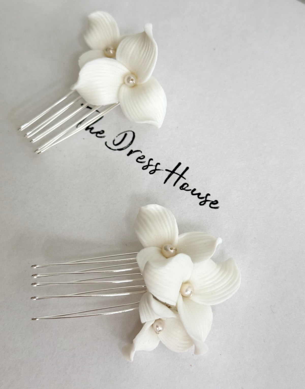 Adeline - Ceramic Bridal Hair Pin (Pair)