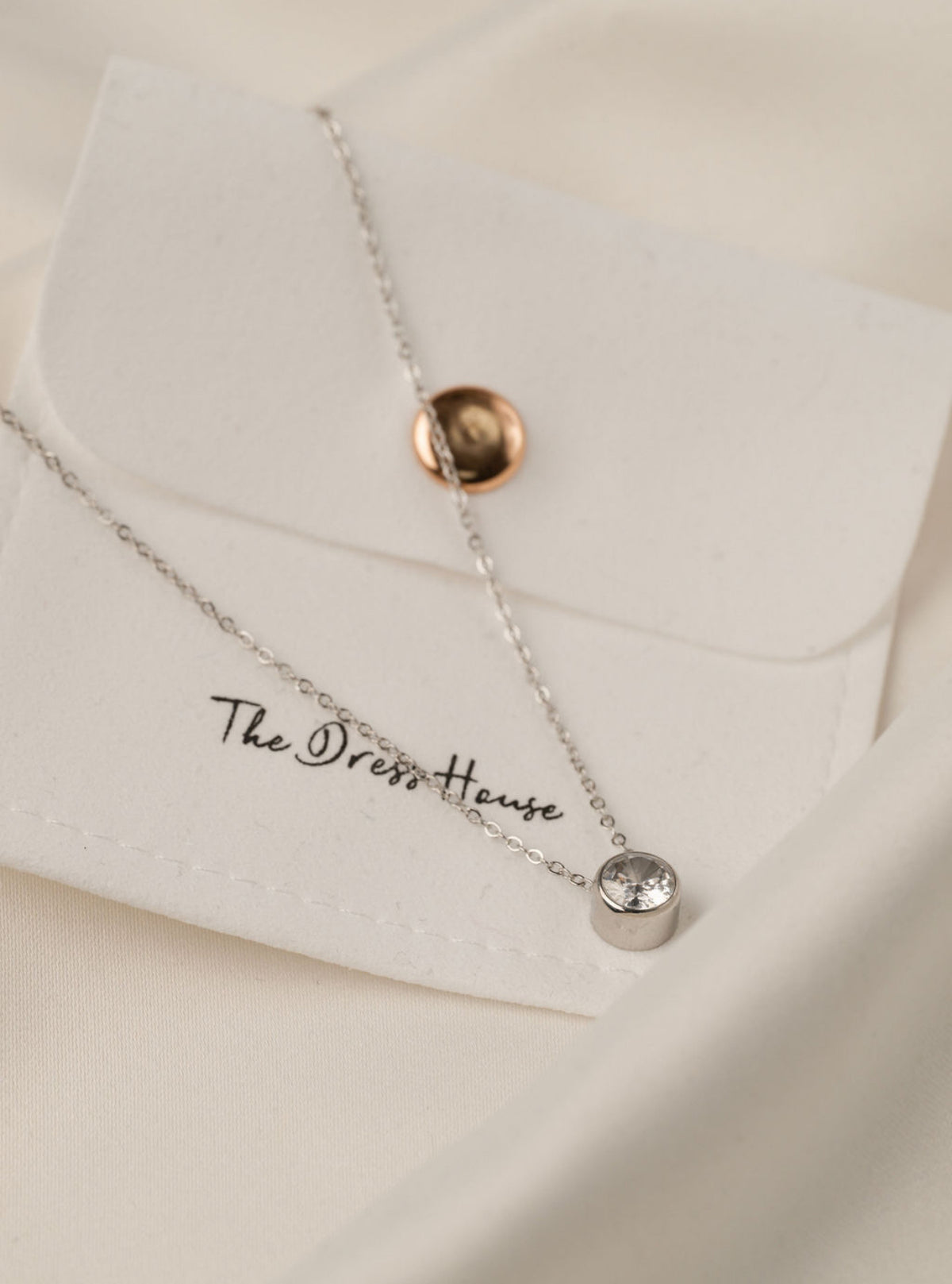 Iris - Silver Floating Diamond Necklace