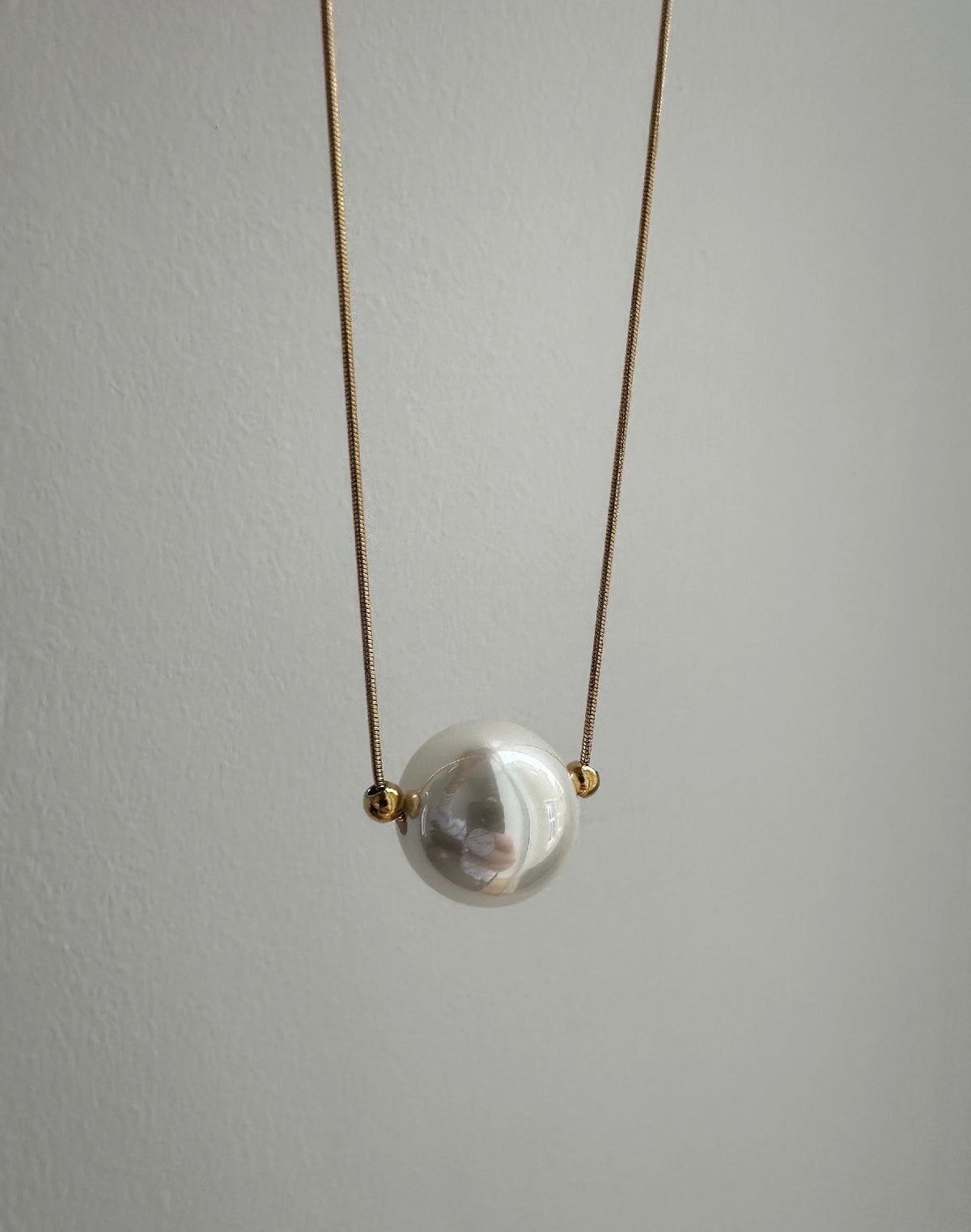 Jill - Gold Pearl Necklace