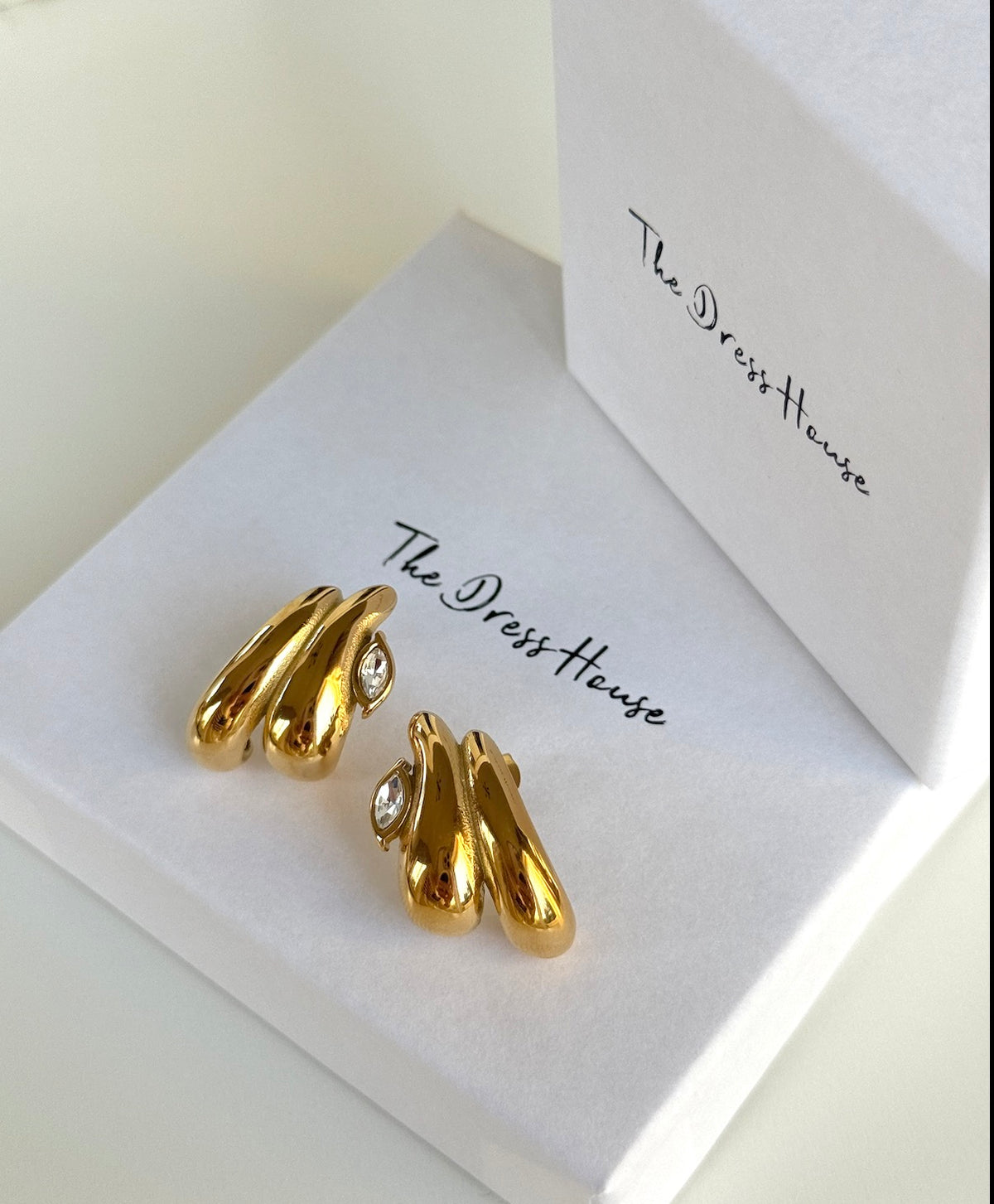 Eina - Gold Statement Stud Earring