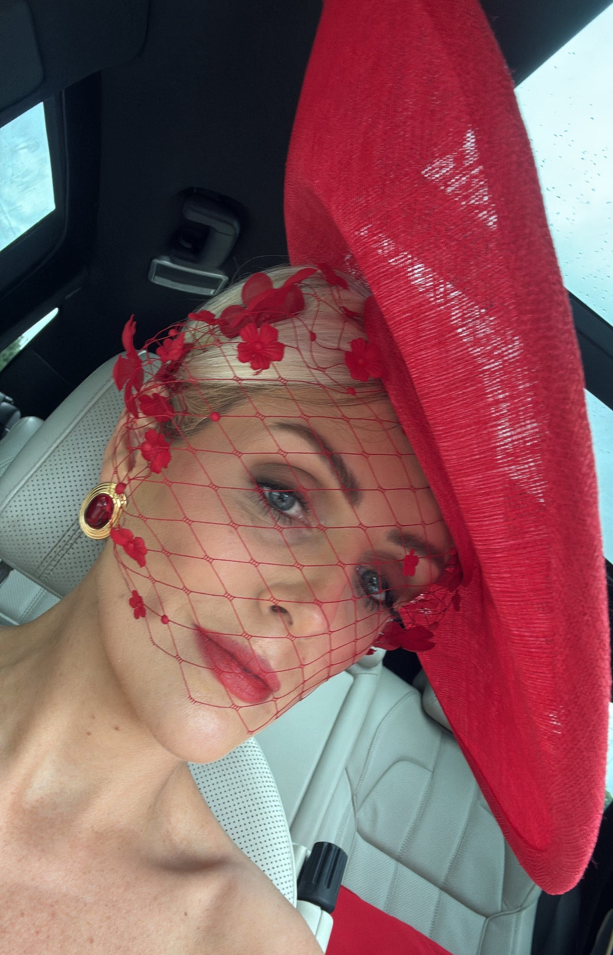 Allie - Red Gold Statement Earring