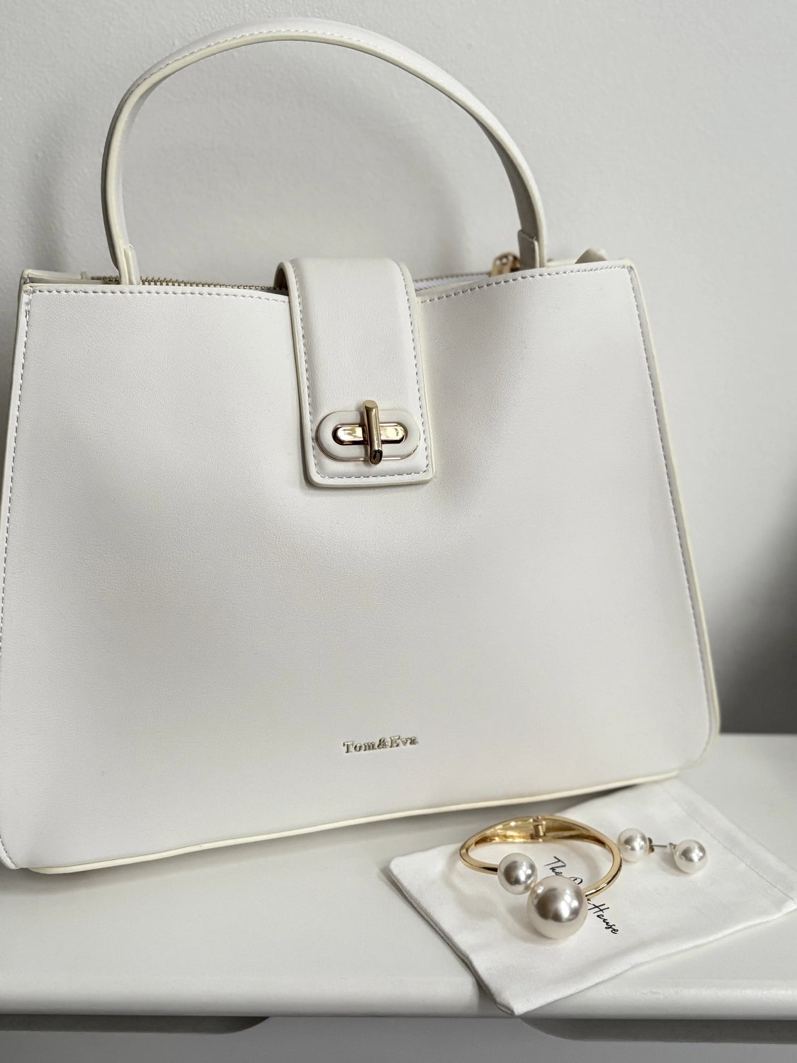 TOM & EVA - Pippa White Handbag