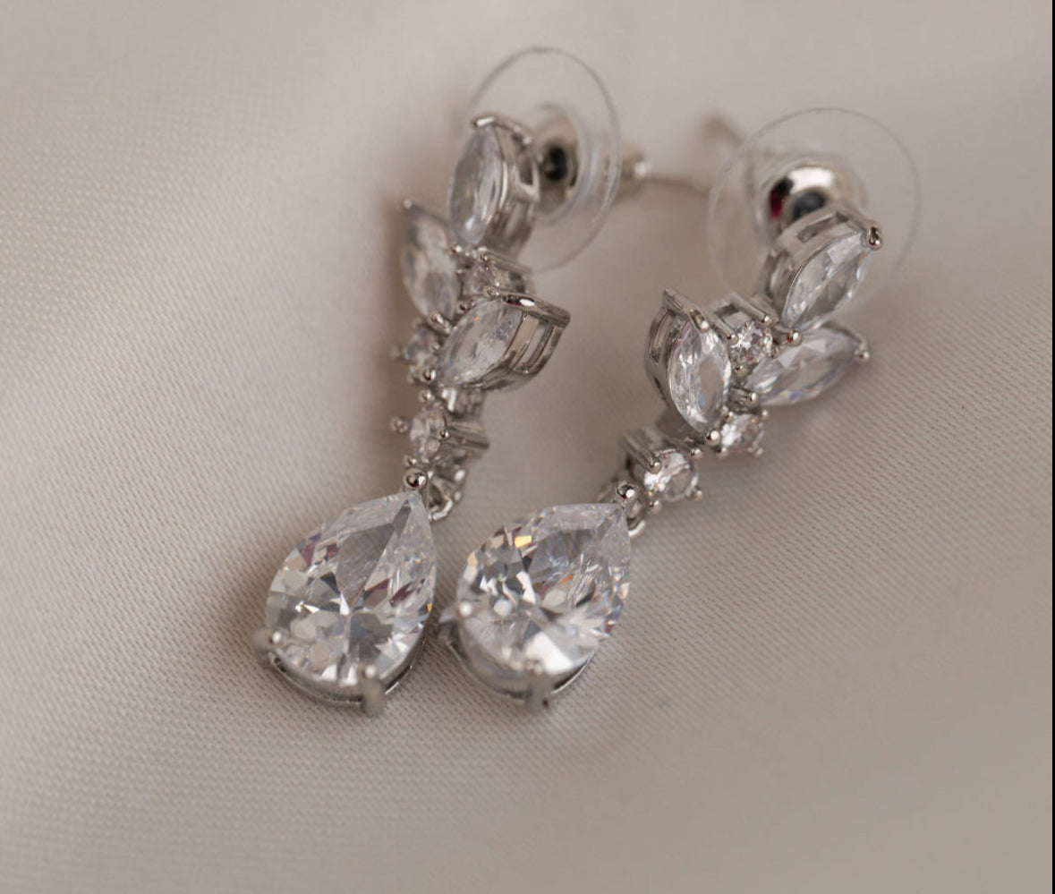 Tiffany - Silver Diamanté Earring