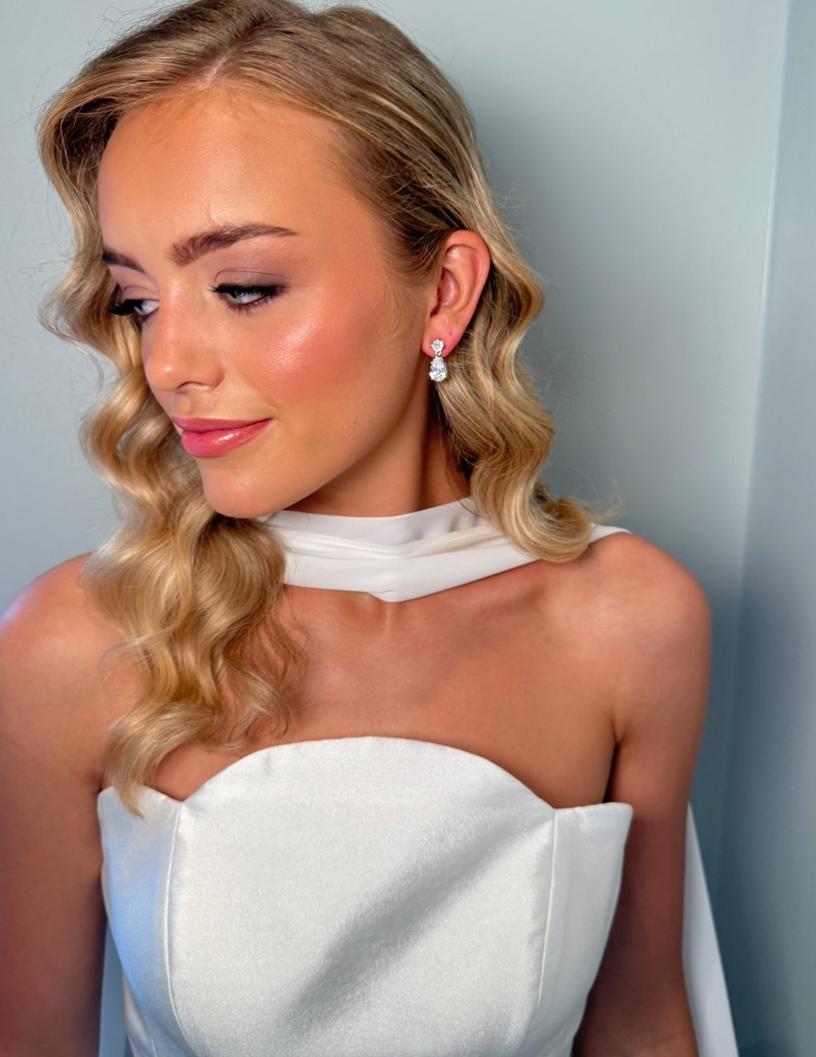 Isobel - Silver Diamanté Earring