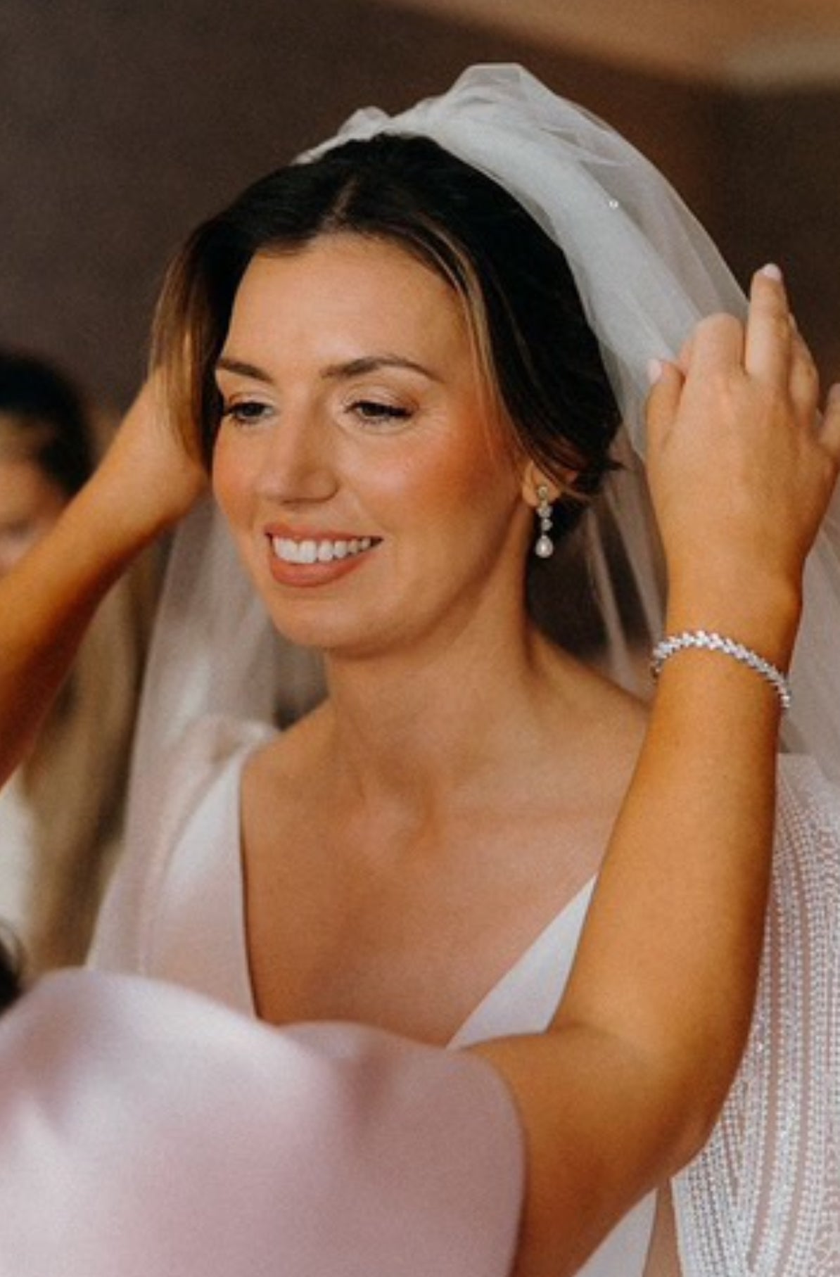 Caylee - Silver Pearl Earring