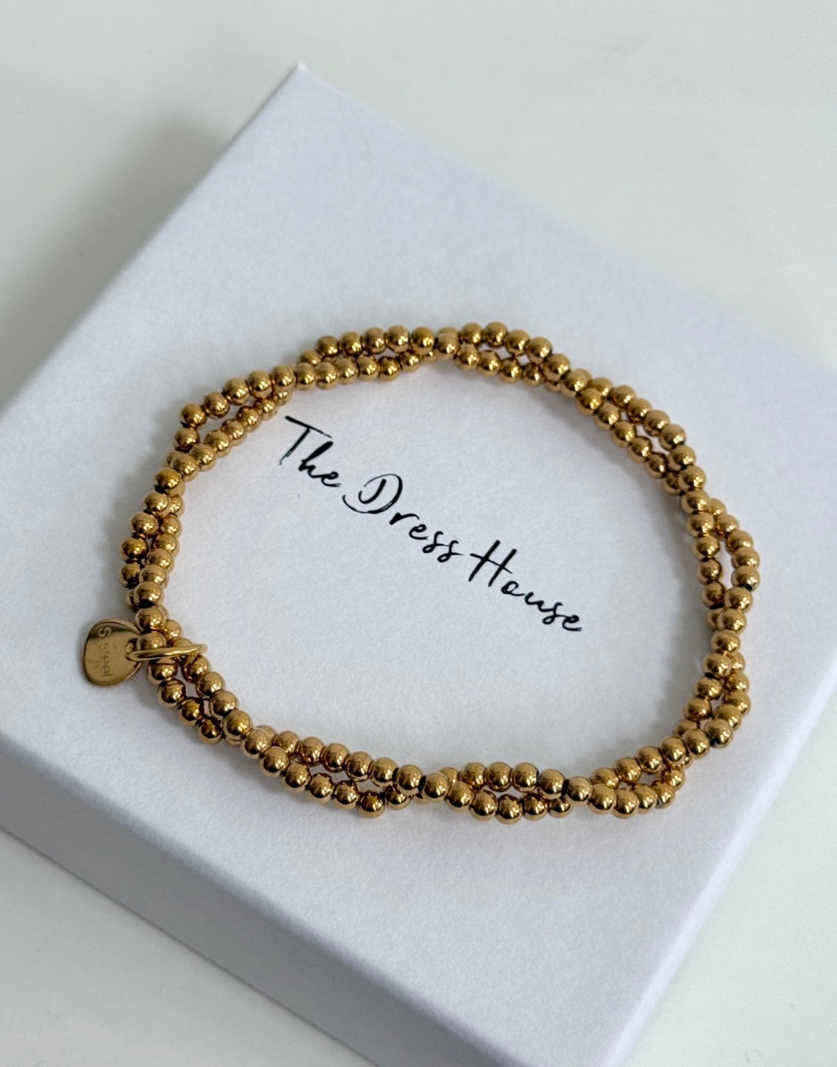 Serena - Gold Bead Bracelet Stack
